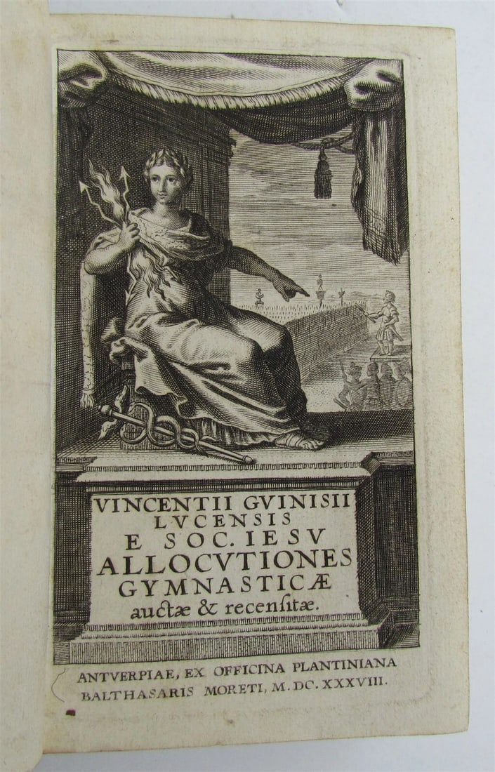 1638 PLANTIN PRESS Vicenzo GUINIGGI Allocutiones gymnasticae antique VELLUM - 2