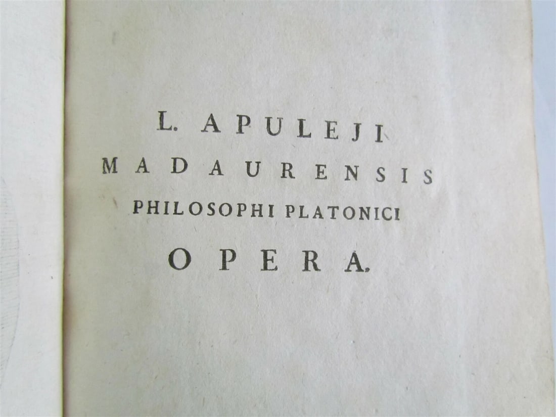 1788 LUCII APULEJI MADAURENSIS PLATONICI PHILOSOPHI OPERA VELLUM ANTIQUE - 3