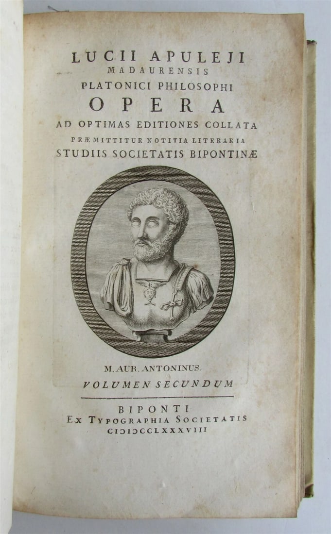 1788 LUCII APULEJI MADAURENSIS PLATONICI PHILOSOPHI OPERA VELLUM ANTIQUE - 4
