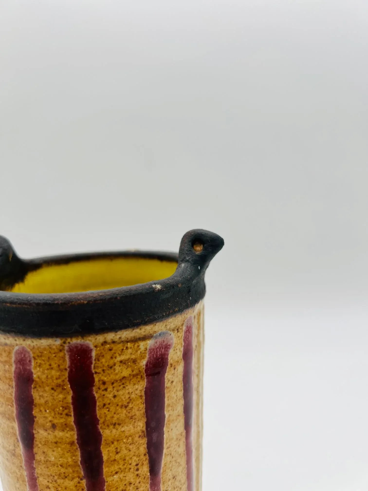 Otto and Vivika Heino Mid-Century Modern Oxblood Drip Ceramic Pottery - 10
