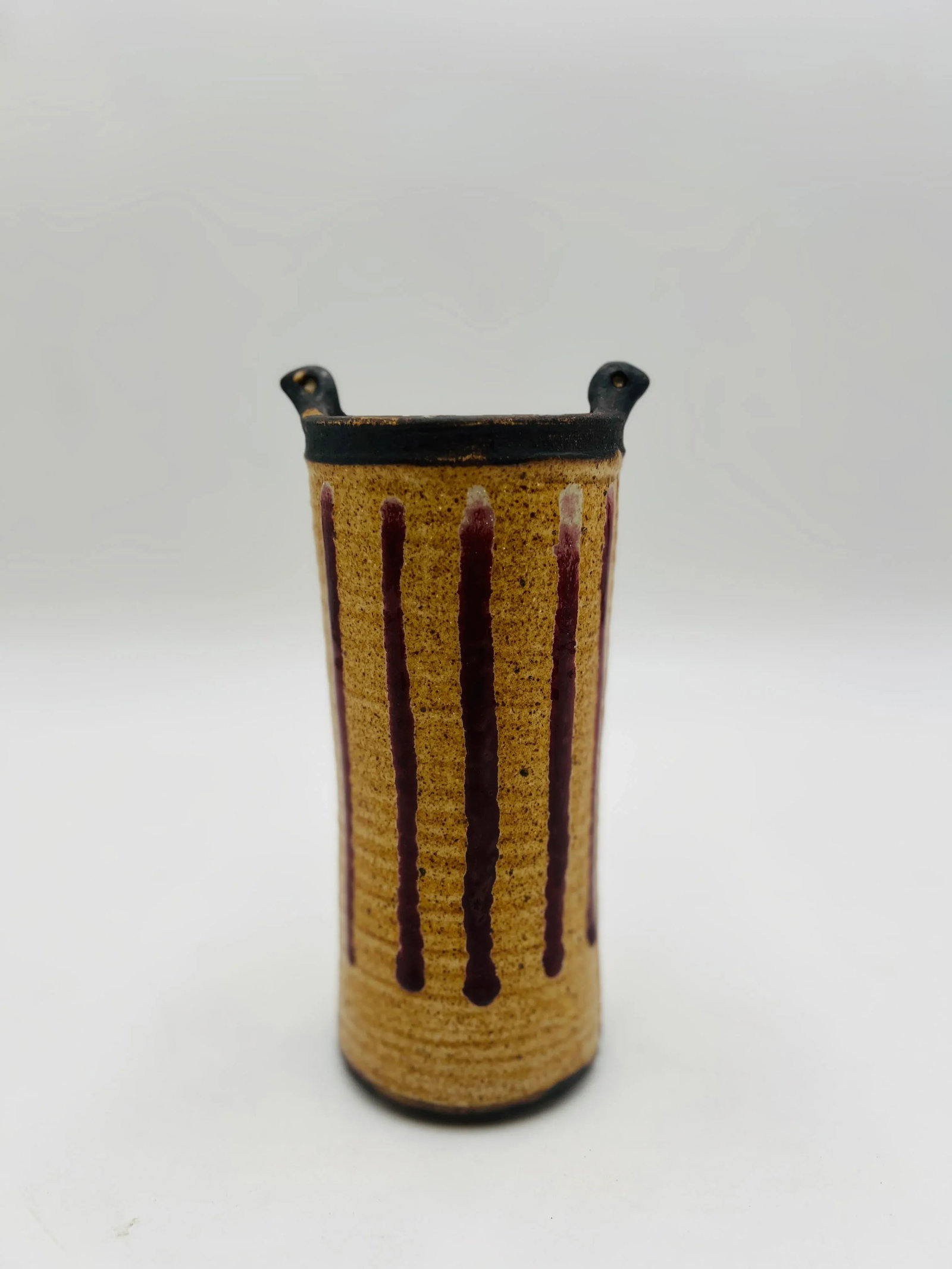 Otto and Vivika Heino Mid-Century Modern Oxblood Drip Ceramic Pottery - 11