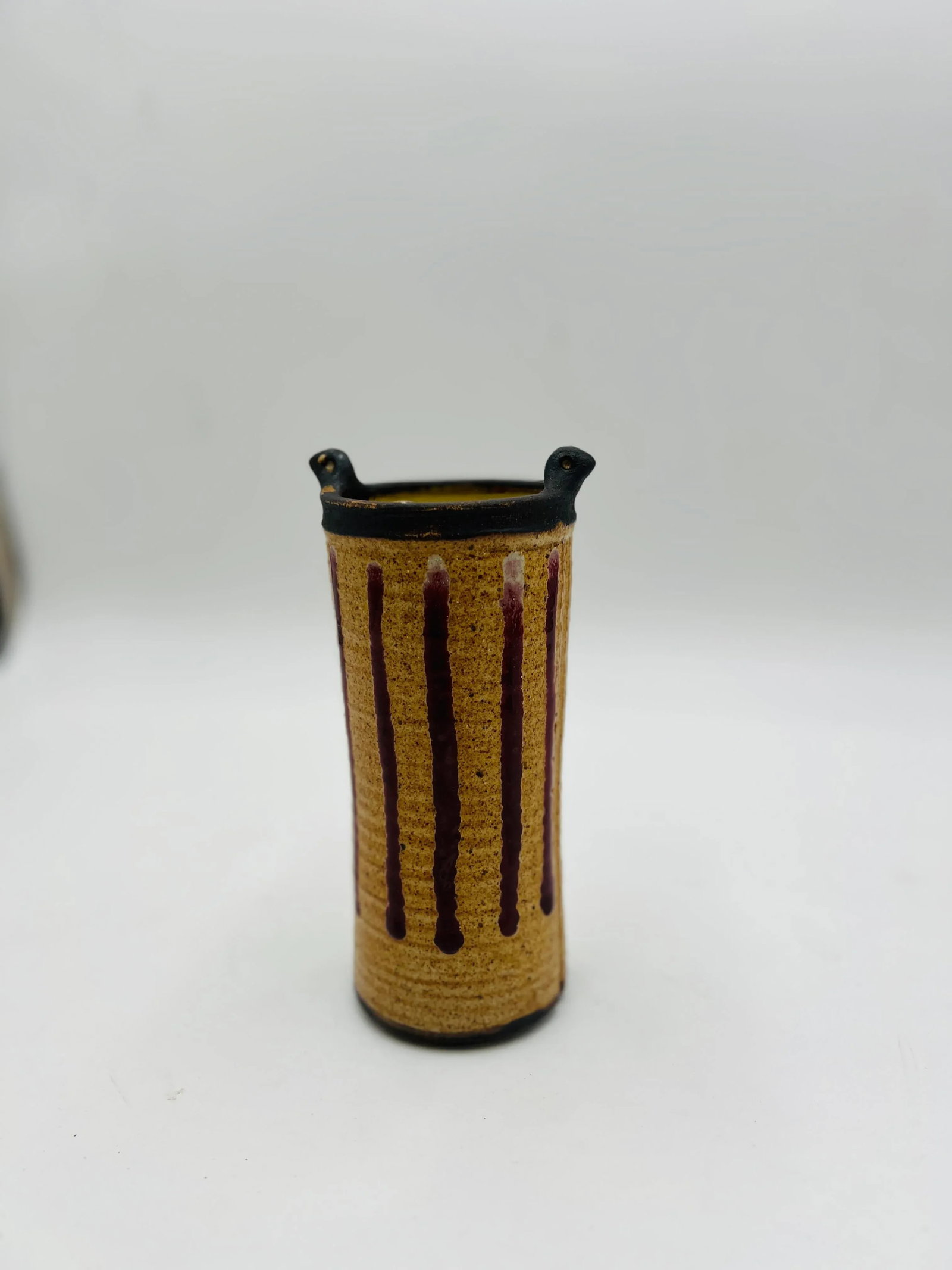 Otto and Vivika Heino Mid-Century Modern Oxblood Drip Ceramic Pottery - 2