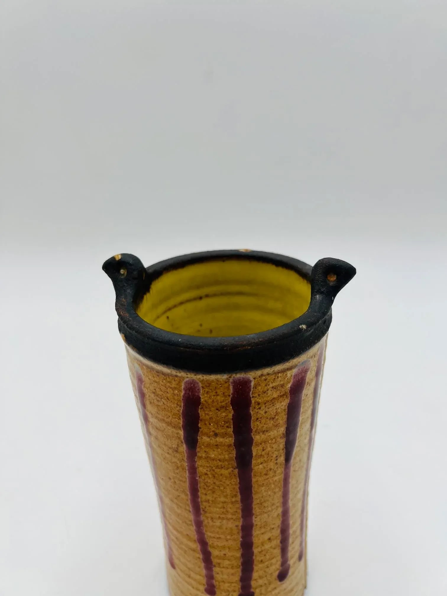 Otto and Vivika Heino Mid-Century Modern Oxblood Drip Ceramic Pottery - 5