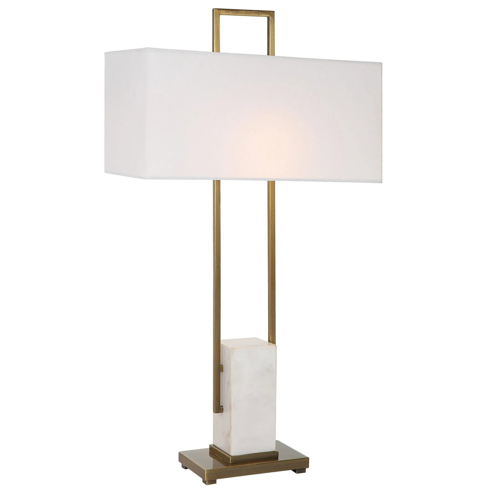 Column White Marble Table Lamp - 2