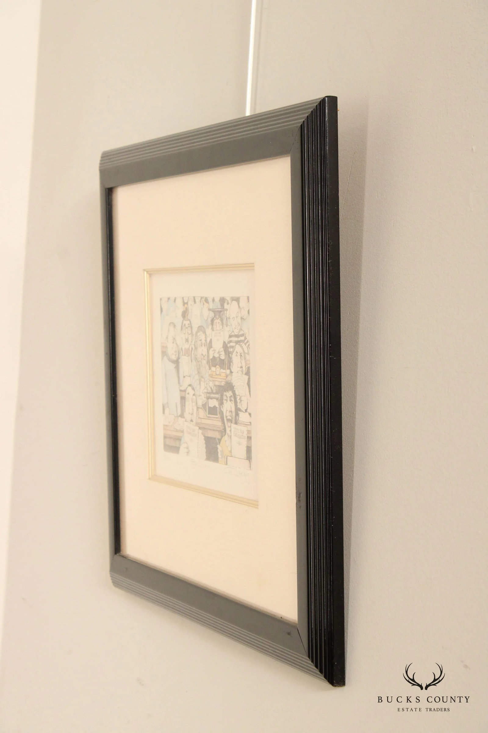 Charles Bragg 'Bar Exam' Limited Edition Etching, Custom Framed - 2