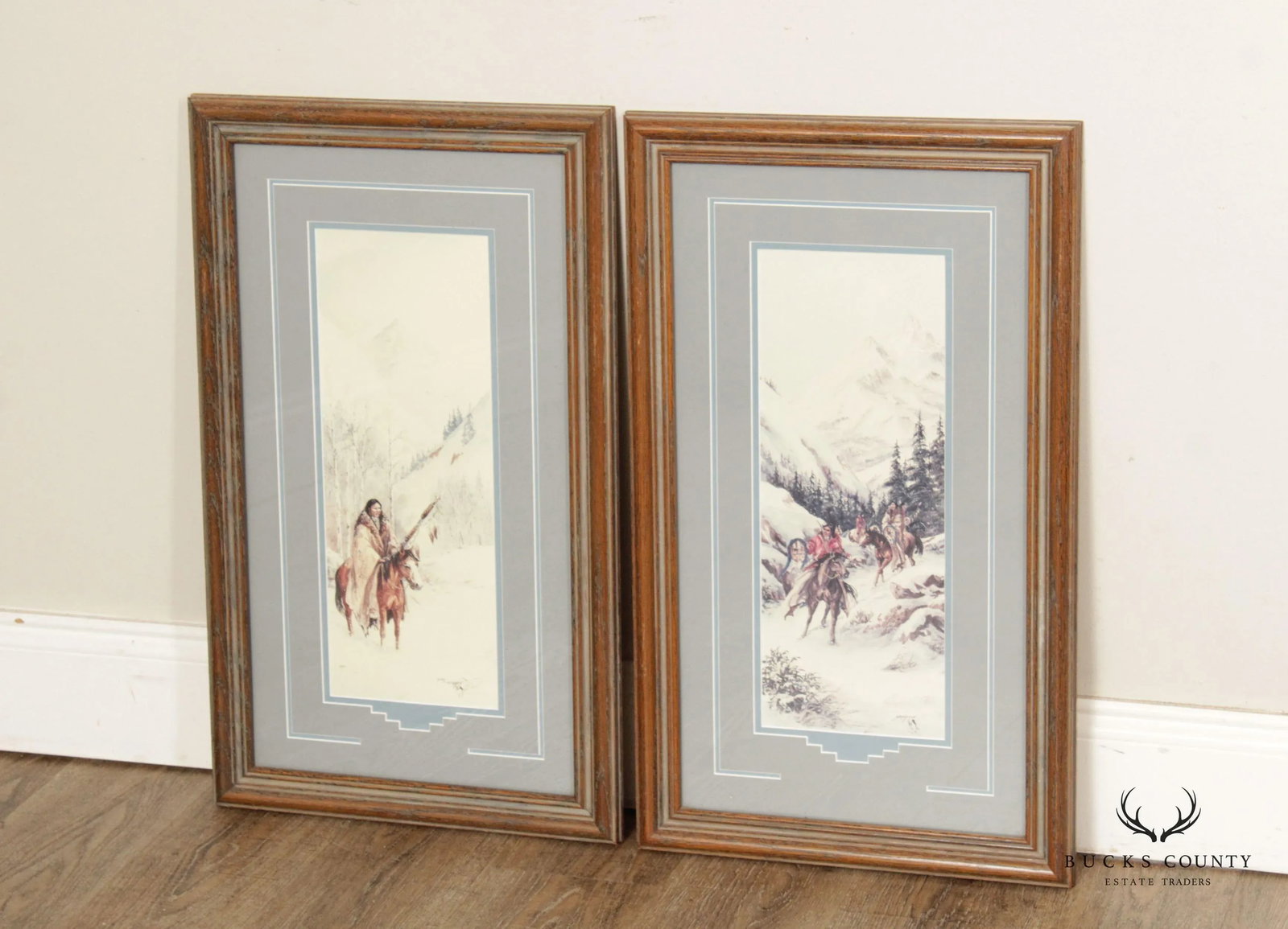 Mary Selfridge Pair Native American Art Prints, Custom Framed - 3
