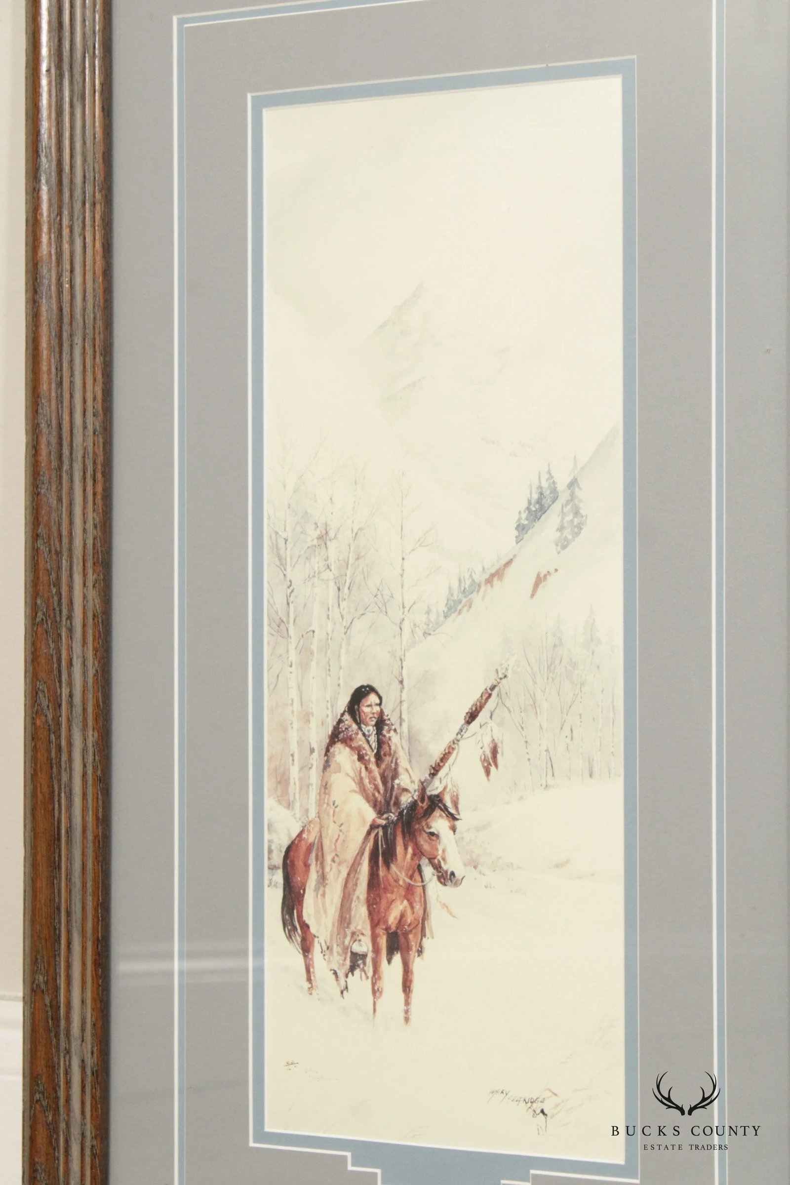 Mary Selfridge Pair Native American Art Prints, Custom Framed - 5