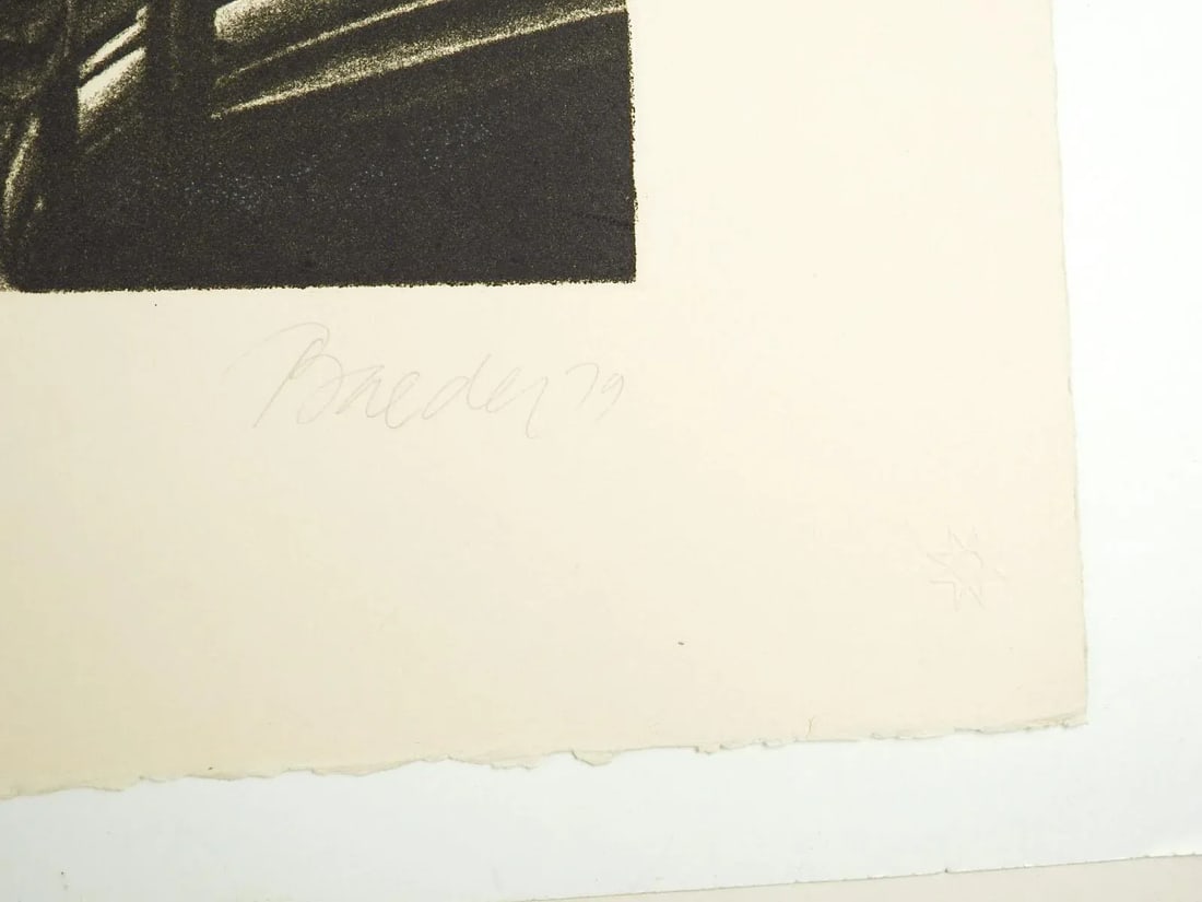 1979 John Baeder Interior Curlys Diner Photo Realism Mezzotint - 2