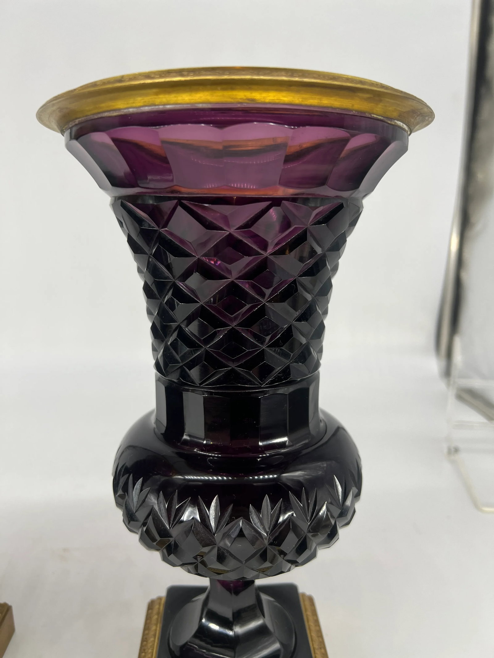 Pair, 19th Century Austrian Ormolu Mounted Amethyst Urns - 5
