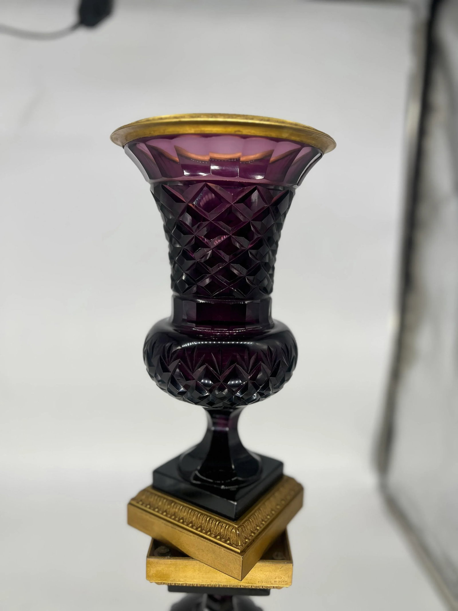 Pair, 19th Century Austrian Ormolu Mounted Amethyst Urns - 9
