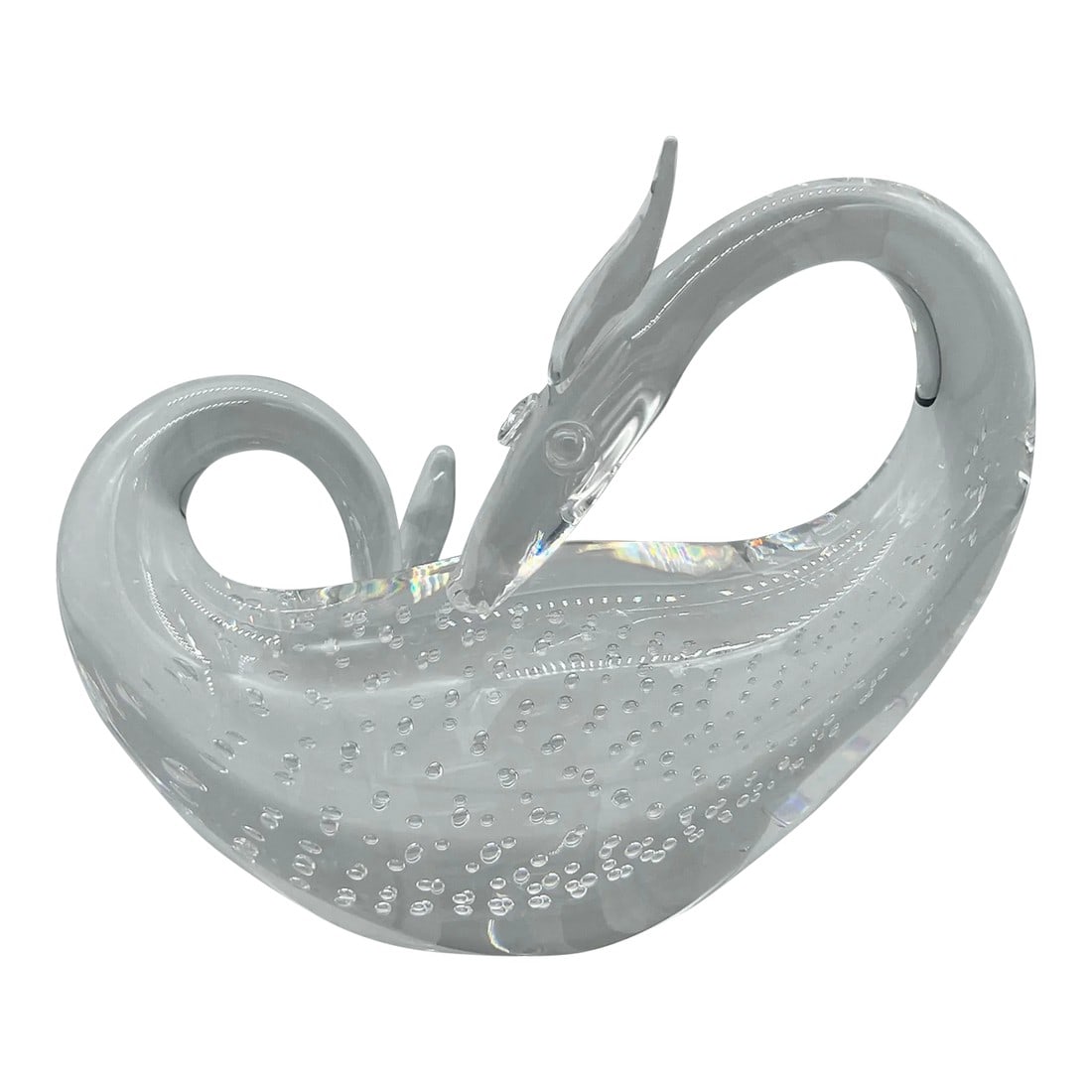 Steuben Controlled Bubble Crystal Dragon Figurine Designed by Bernard Wolff (1 of 8)