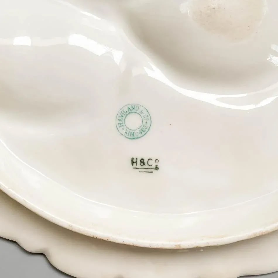 19th Century Haviland Limoges Turkey Oyster Plate - 3