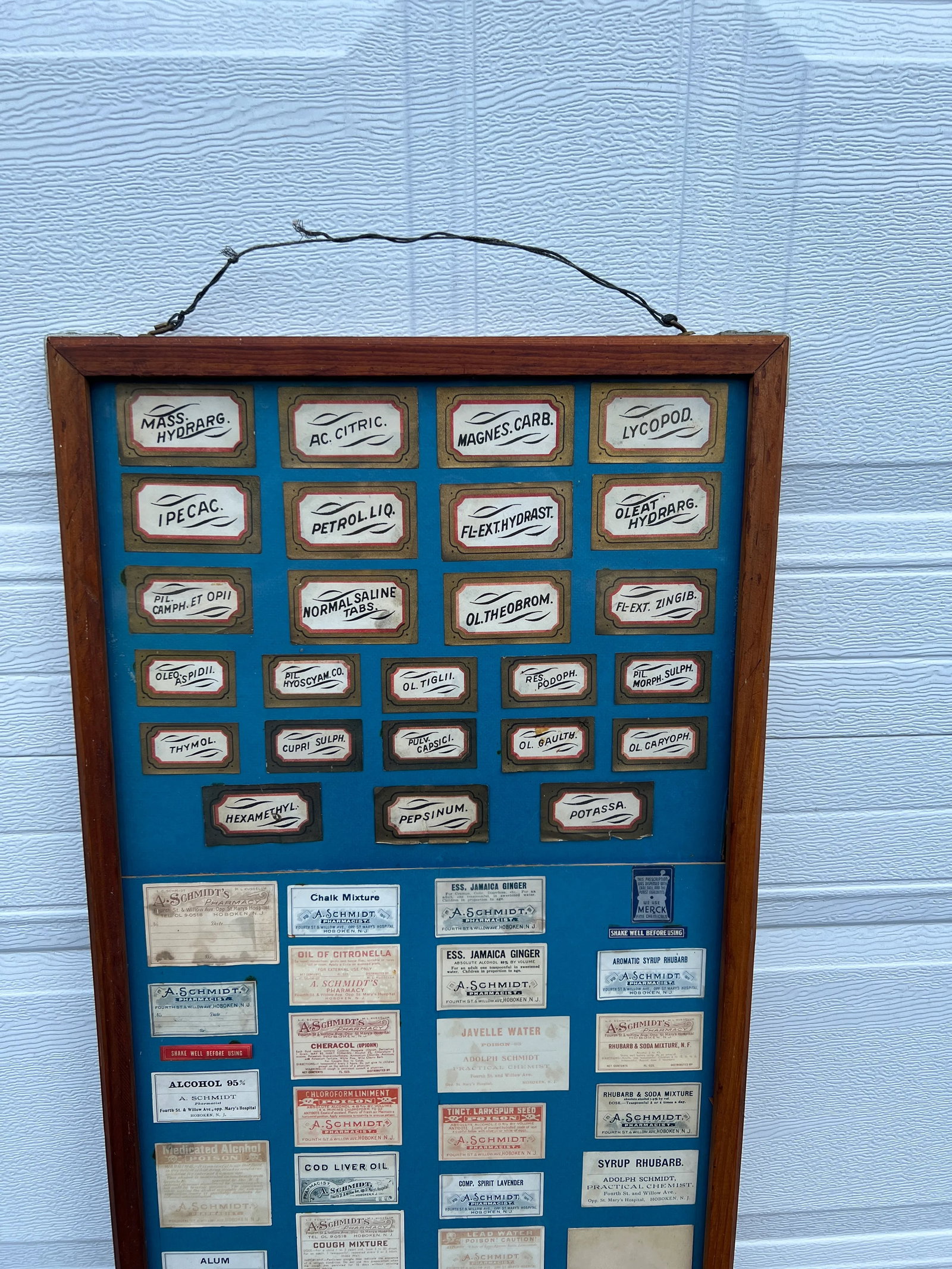 Rare Adolph Schmidt Pharmacy Label Display Including 110 Antique Labels - 2