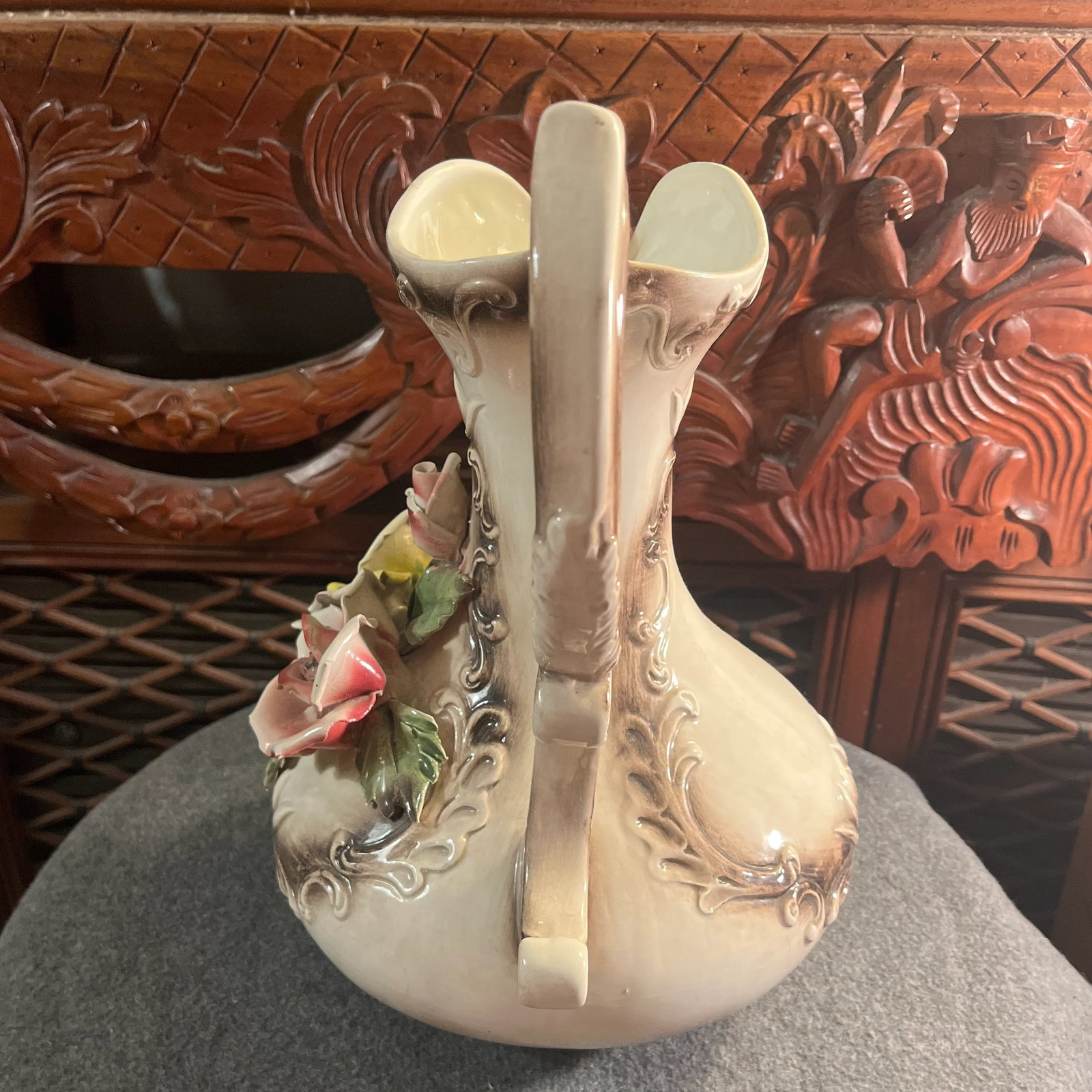 Mid 20th Century Capodimonte Porcelain Pitcher - 3