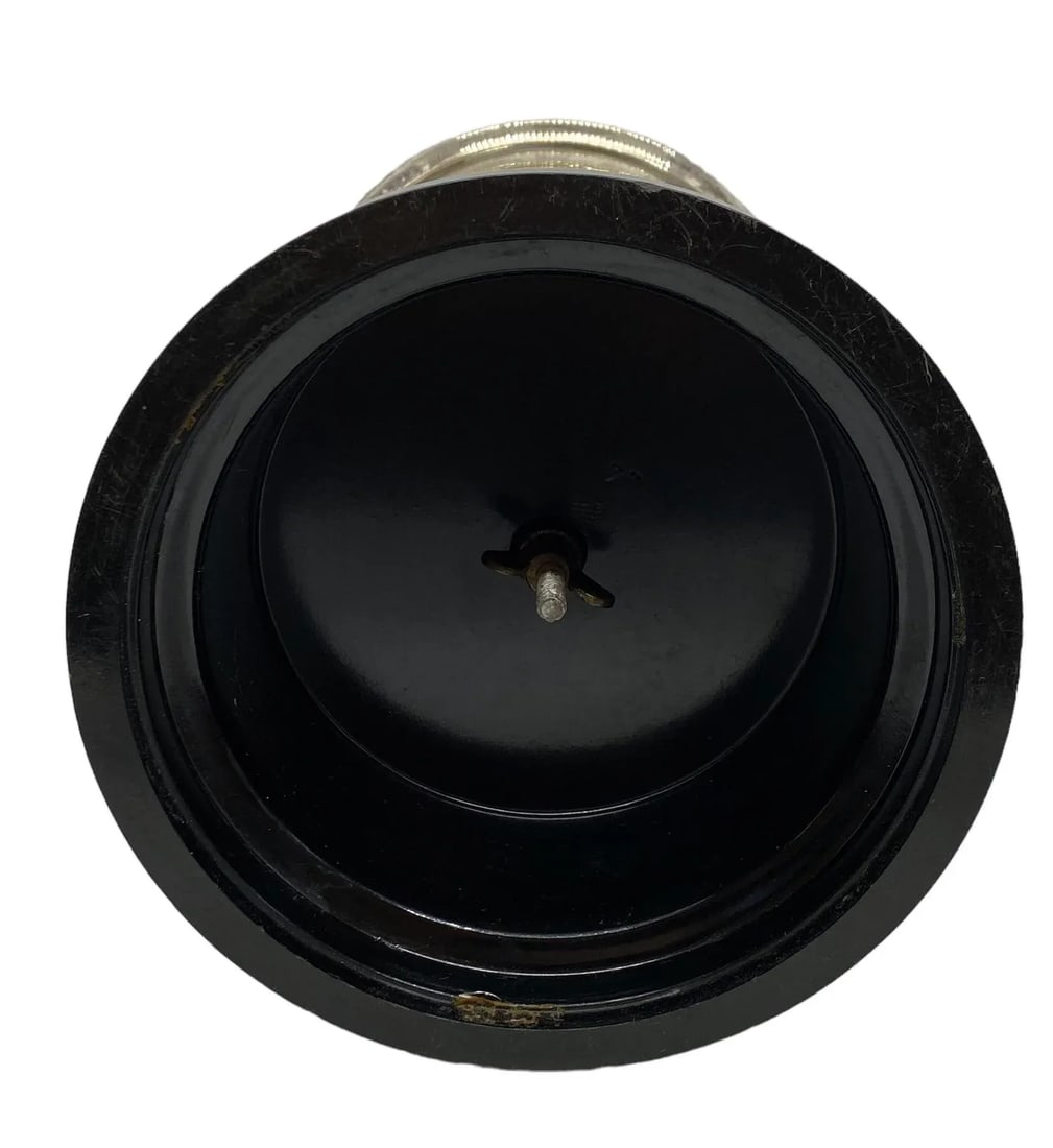 Mid 20th Century Silver Plate on Copper "The Derrick Croxon Golf Trophy" on Black Round Plastic - 8