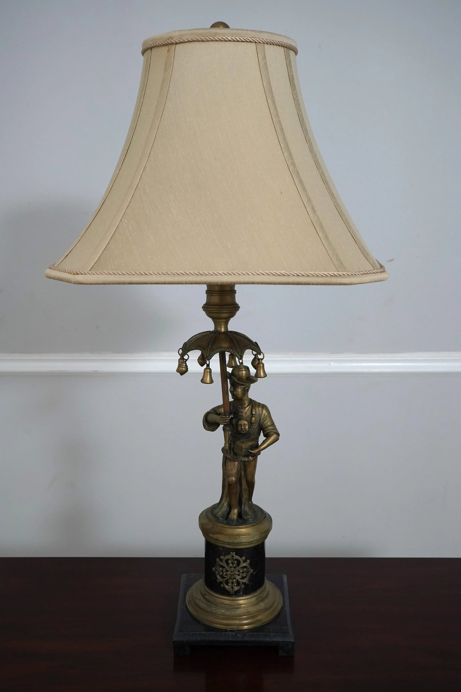 Maitland Smith Pair Bronze & Marble Figural Men Table Lamps - 2