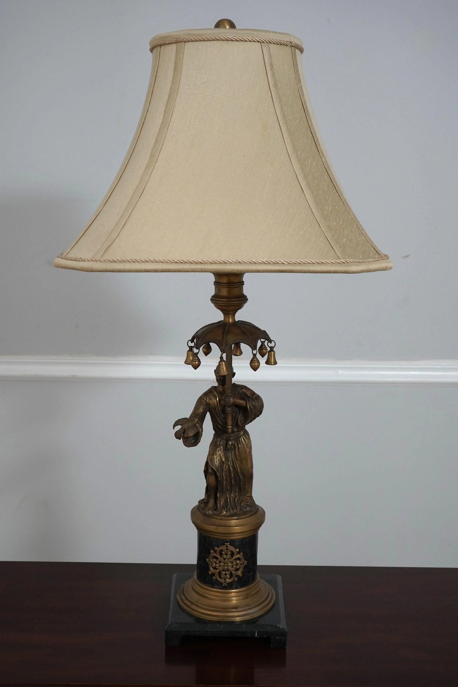 Maitland Smith Pair Bronze & Marble Figural Men Table Lamps - 3
