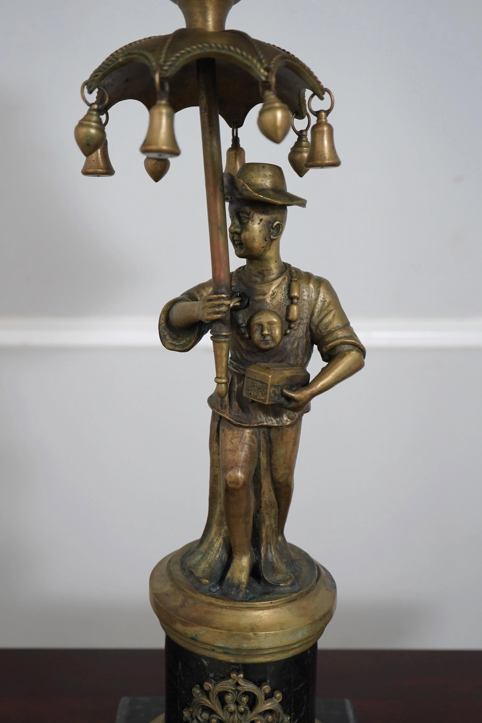Maitland Smith Pair Bronze & Marble Figural Men Table Lamps - 4