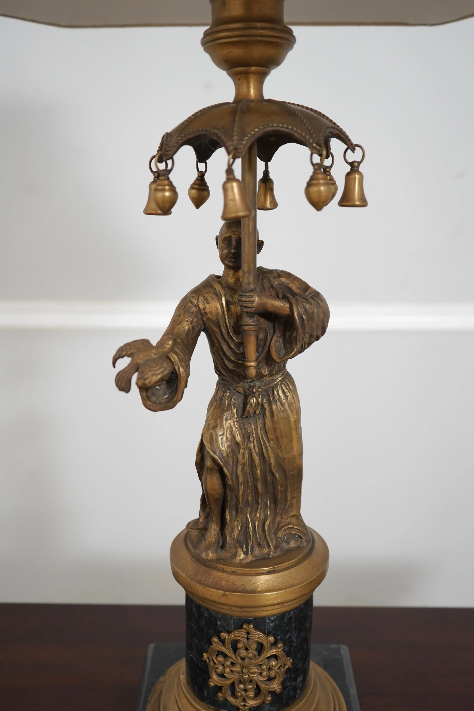 Maitland Smith Pair Bronze & Marble Figural Men Table Lamps - 5