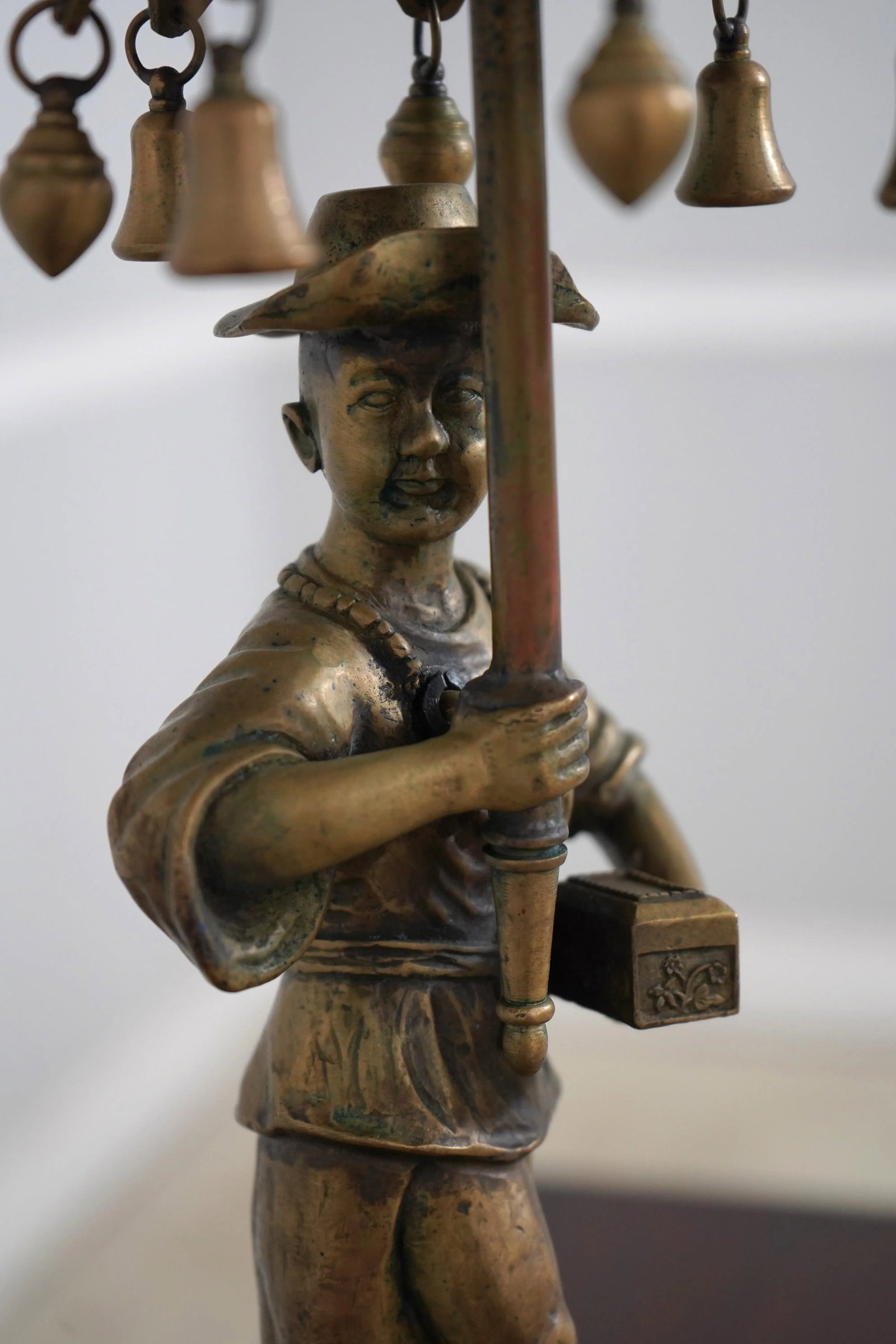 Maitland Smith Pair Bronze & Marble Figural Men Table Lamps - 6