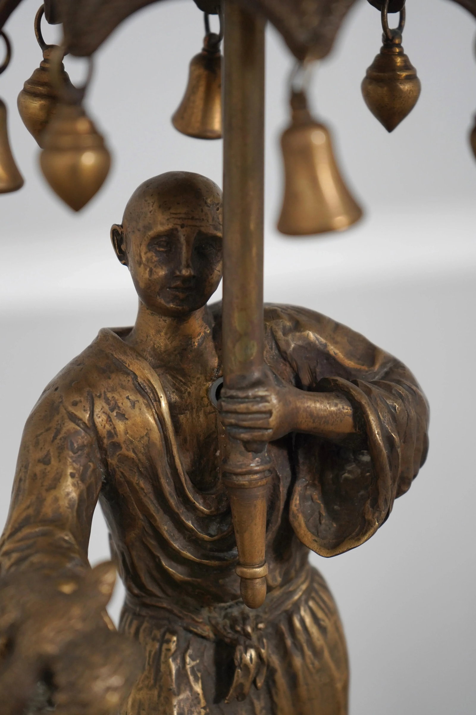 Maitland Smith Pair Bronze & Marble Figural Men Table Lamps - 9