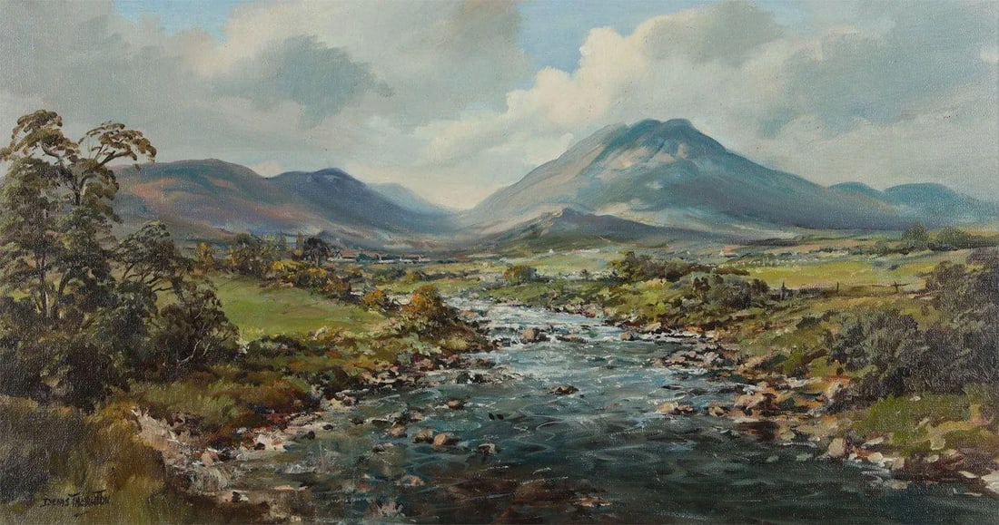 20th Century Post-War Painting of Mountain River in Ireland by Modern Artist, 1980 - 2