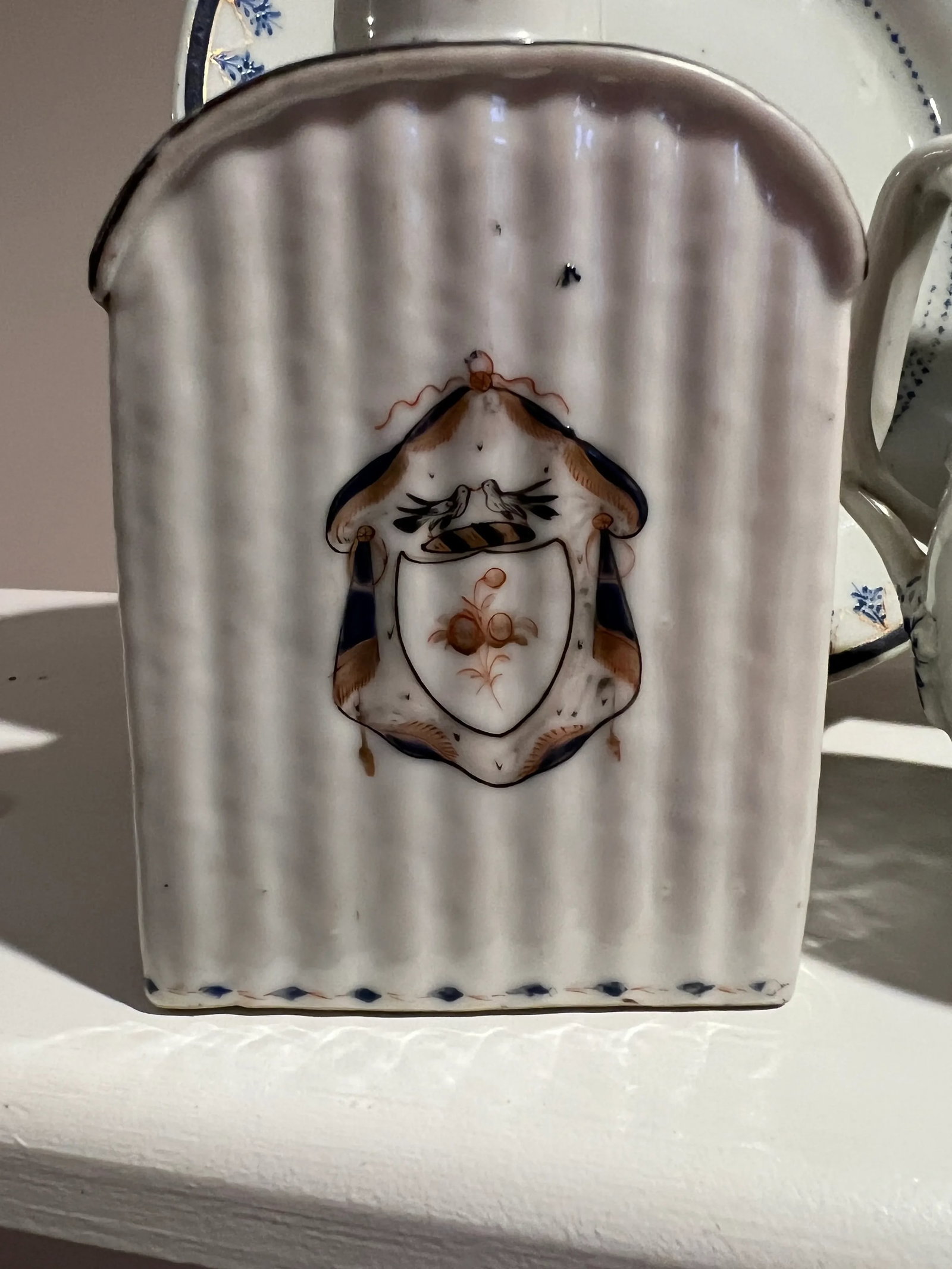Instant Chinese Export Collection - 15 Piece Armorial Blue & White Grouping 18th C. - 12
