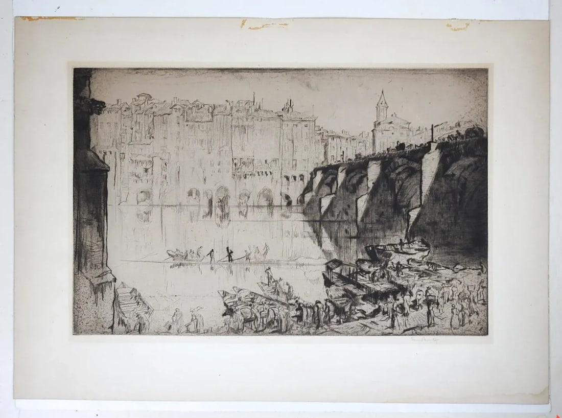 1926 Frank Brangwyn Albi France Etching - 3