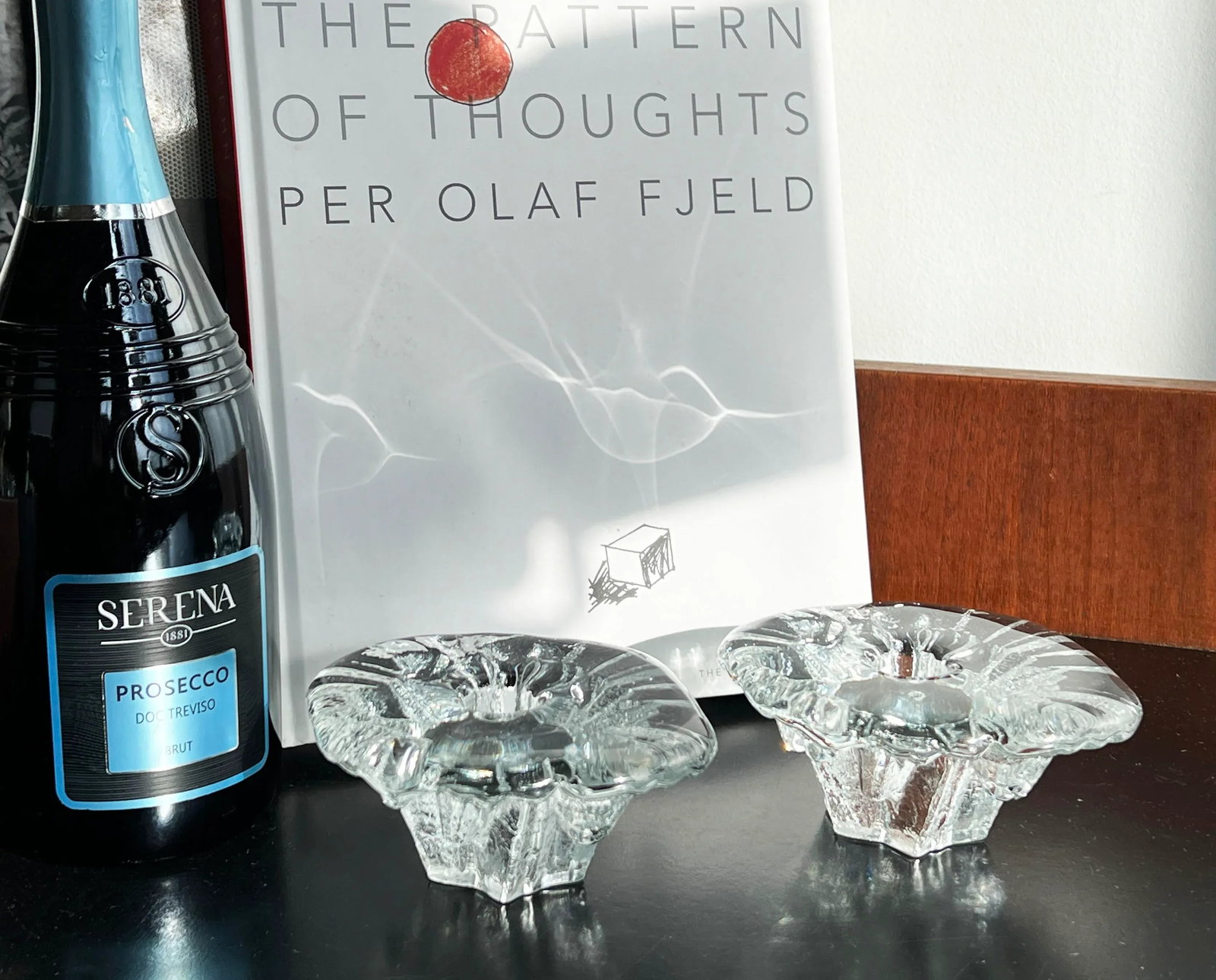 Vintage Scandinavian Art Glass 'Ice' Candle Holders by Tapio Wirkkala for Iittala - a Pair - 2