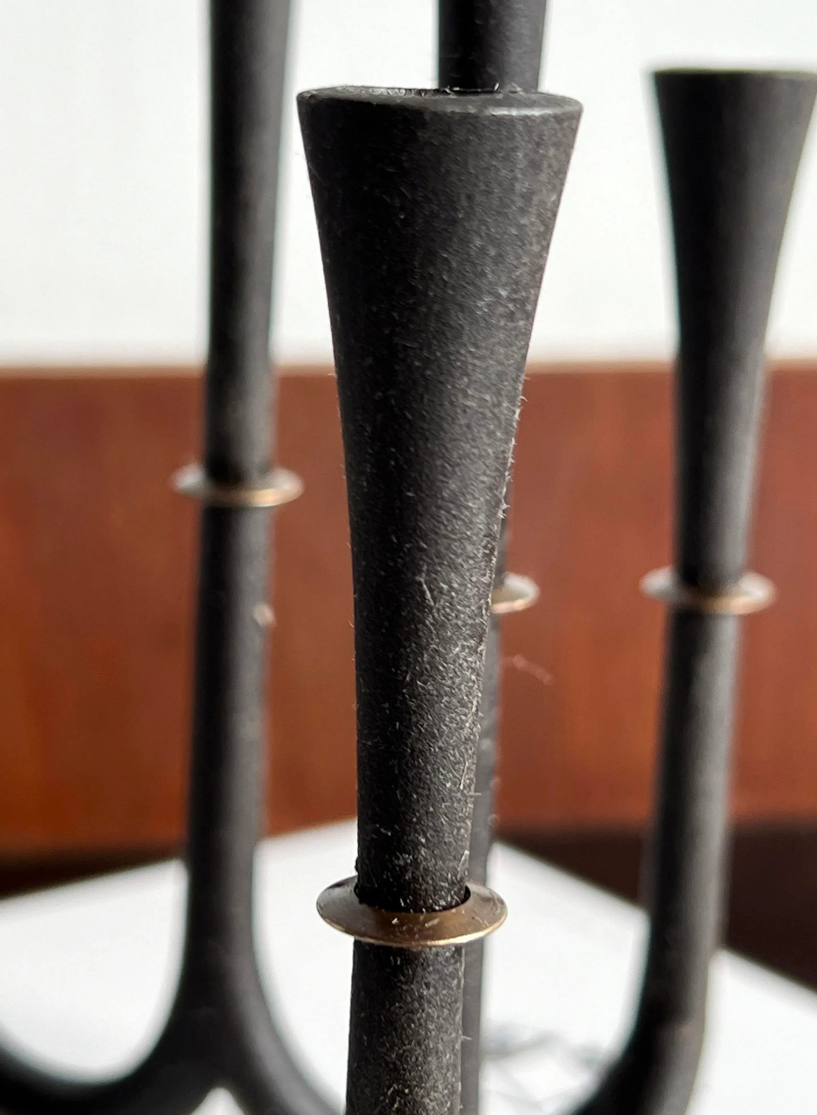 Mid Century Danish Modern Candelabra by Jens Quistgaard in Cast Iron & Brass - 4