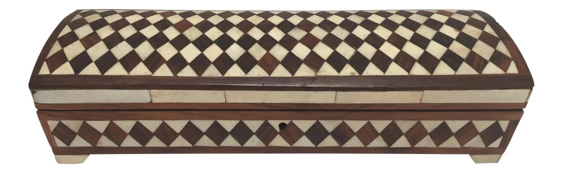 Vizagapatam Anglo-Indian Rectangular Box With Bone Inlaid (1 of 10)