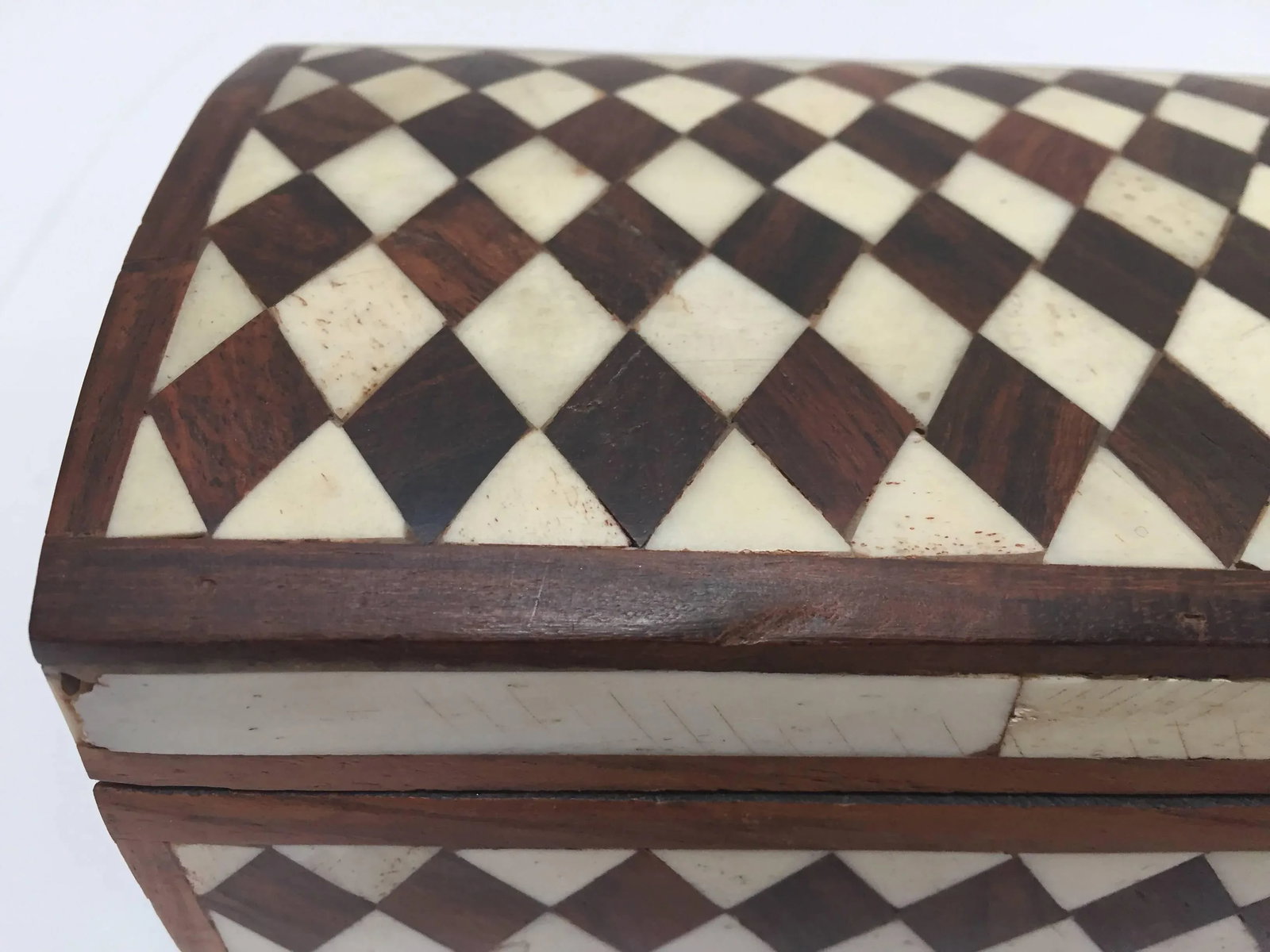 Vizagapatam Anglo-Indian Rectangular Box With Bone Inlaid - 9