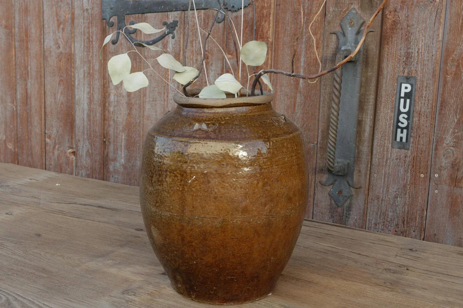 Antique Golden Brown Burmese Martaban Jar - 4