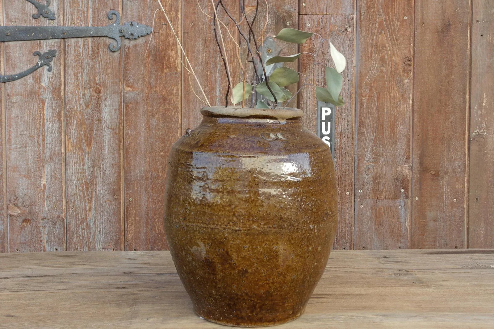 Antique Golden Brown Burmese Martaban Jar - 6