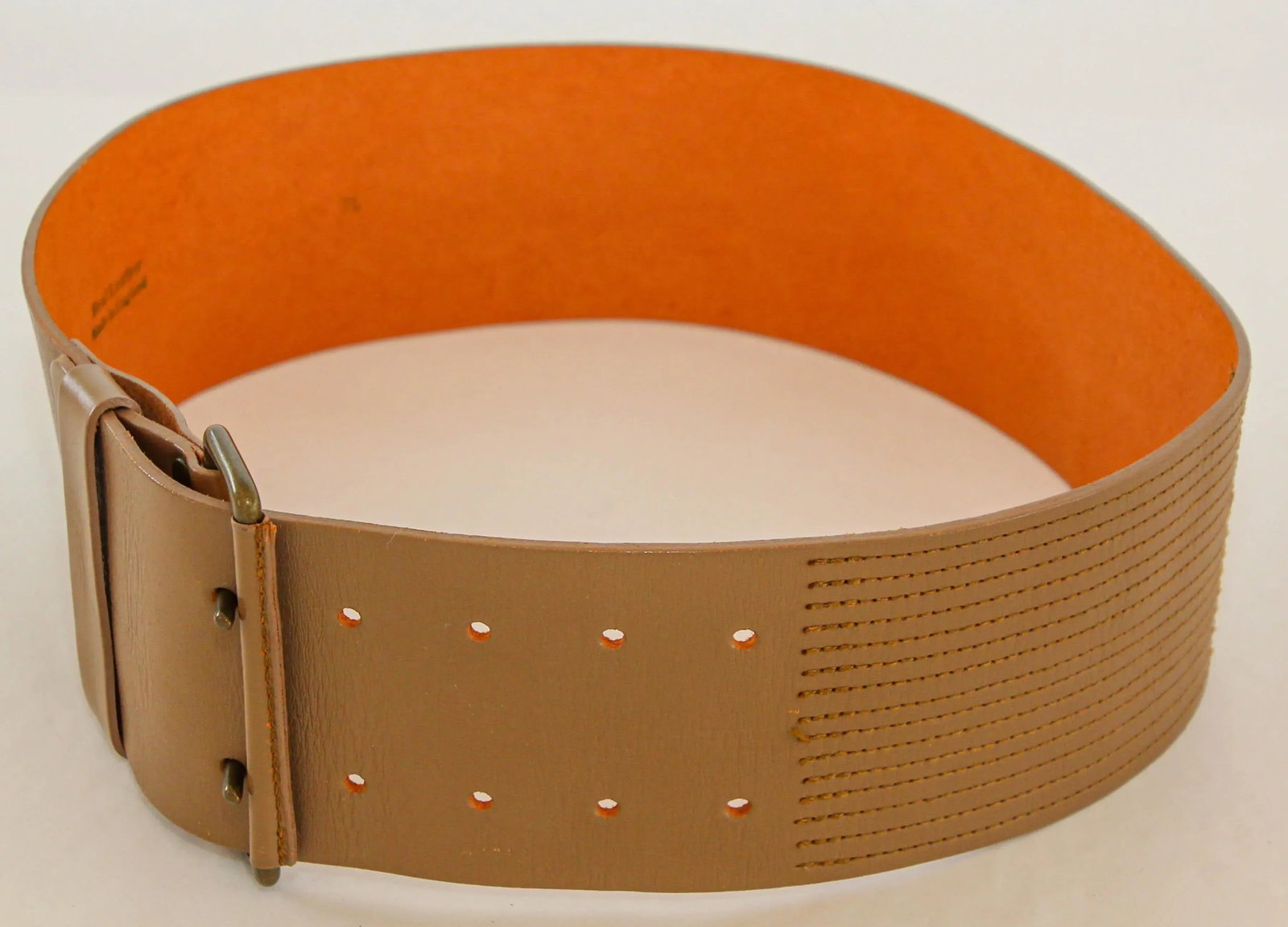 Dries Van Noten Oversized Wide Leather Waist Belt - 4