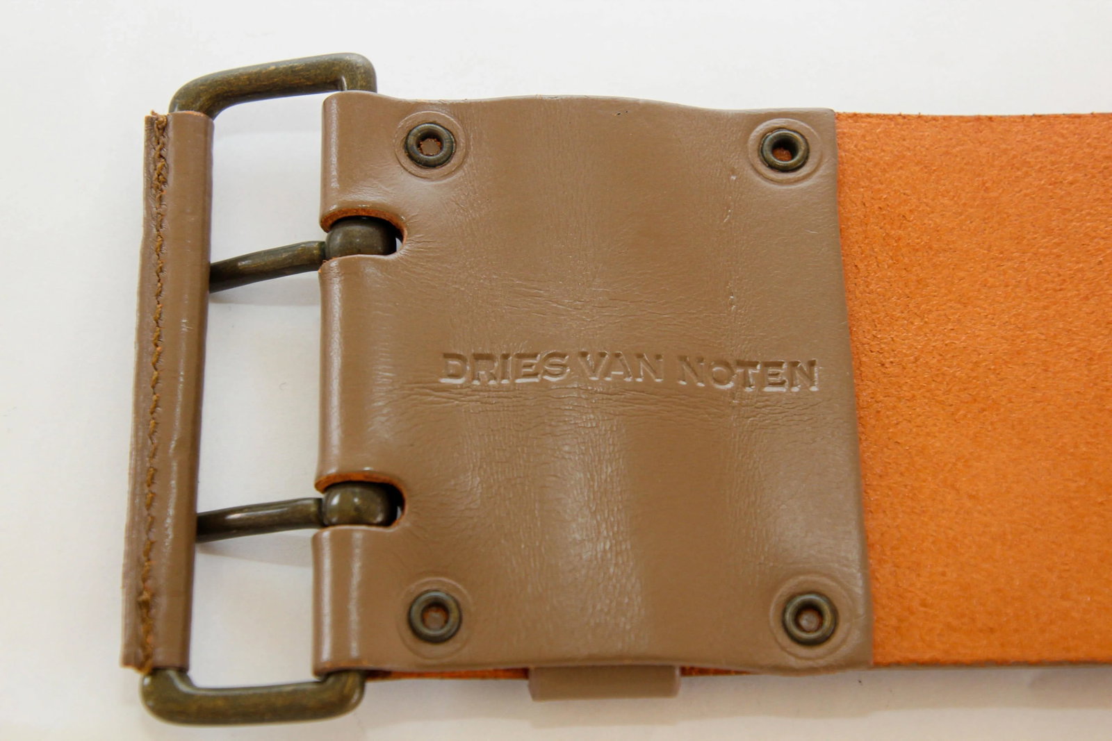 Dries Van Noten Oversized Wide Leather Waist Belt - 9
