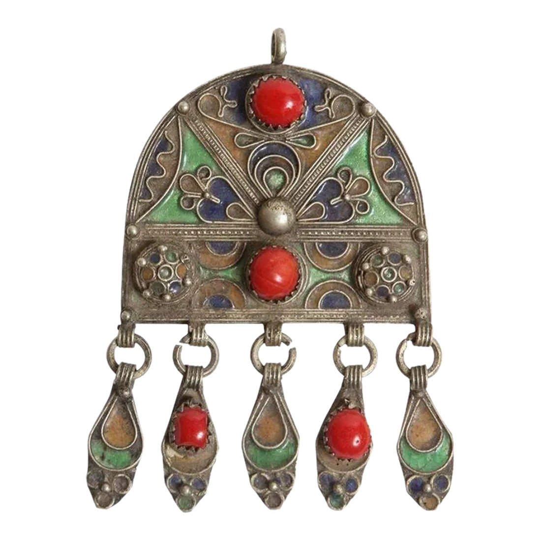 Vintage Moroccan Pendant Fibula Pin Brooch (1 of 7)