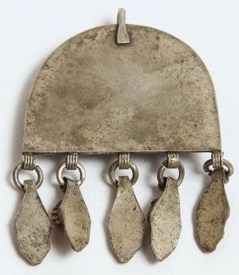 Vintage Moroccan Pendant Fibula Pin Brooch - 7