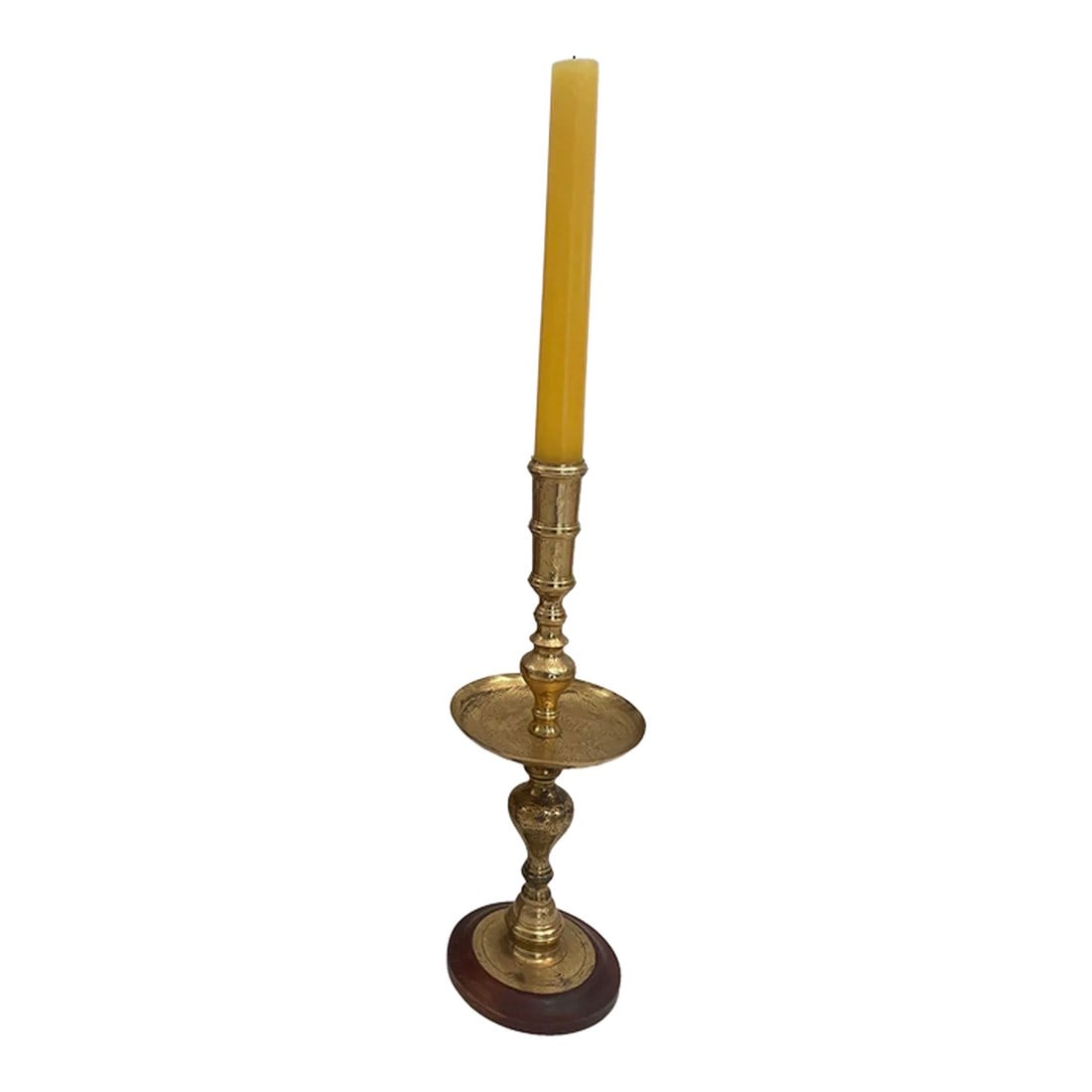 Vintage Brass Moroccan Pillar Candle Holder 1950s (1 of 12)
