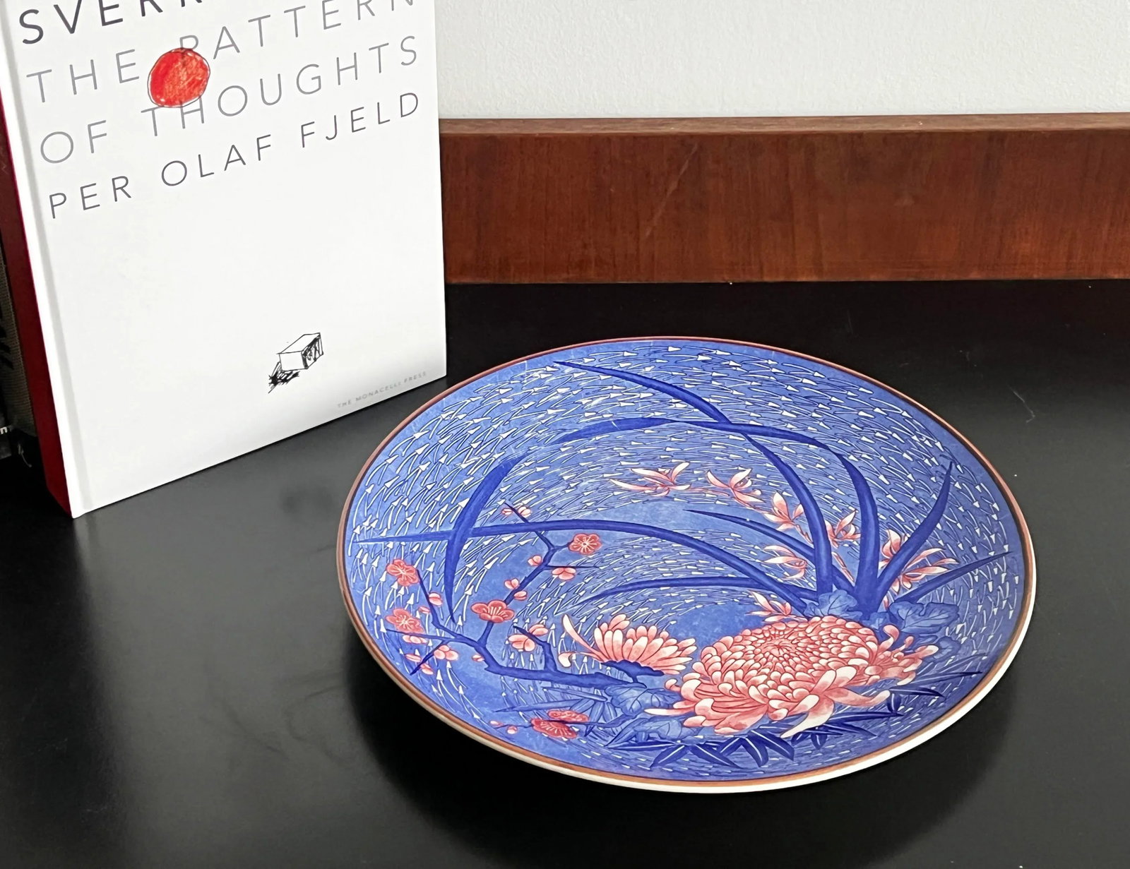 Vintage Japanese Chrysanthemum Pottery Serving Platter - 2