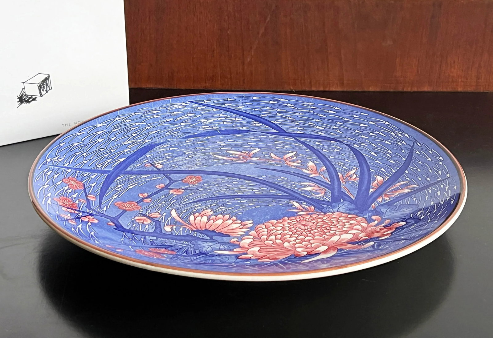 Vintage Japanese Chrysanthemum Pottery Serving Platter - 3