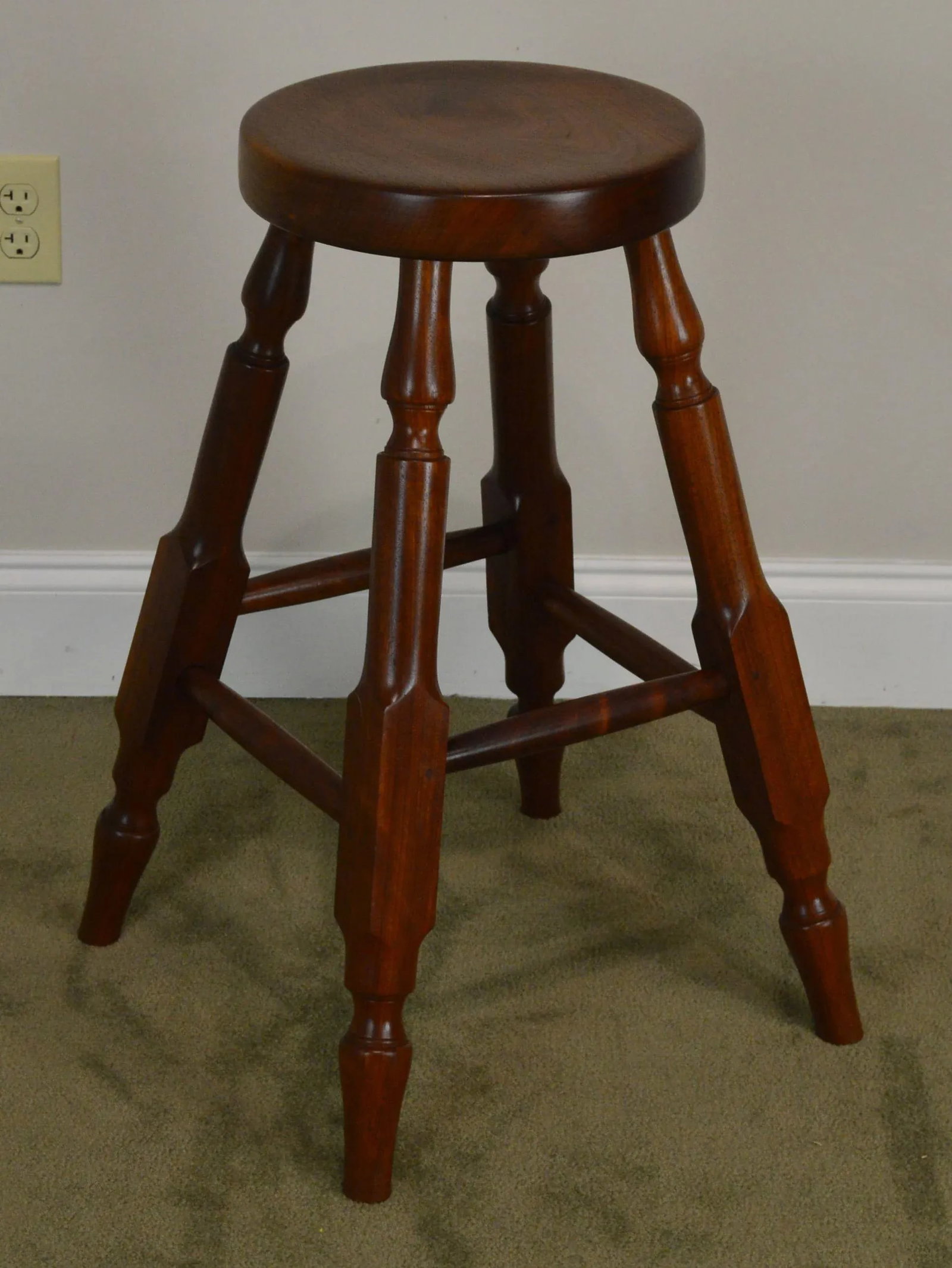 Wynnewood Woodworks Hand Crafted Solid Walnut Bar Stool - 2
