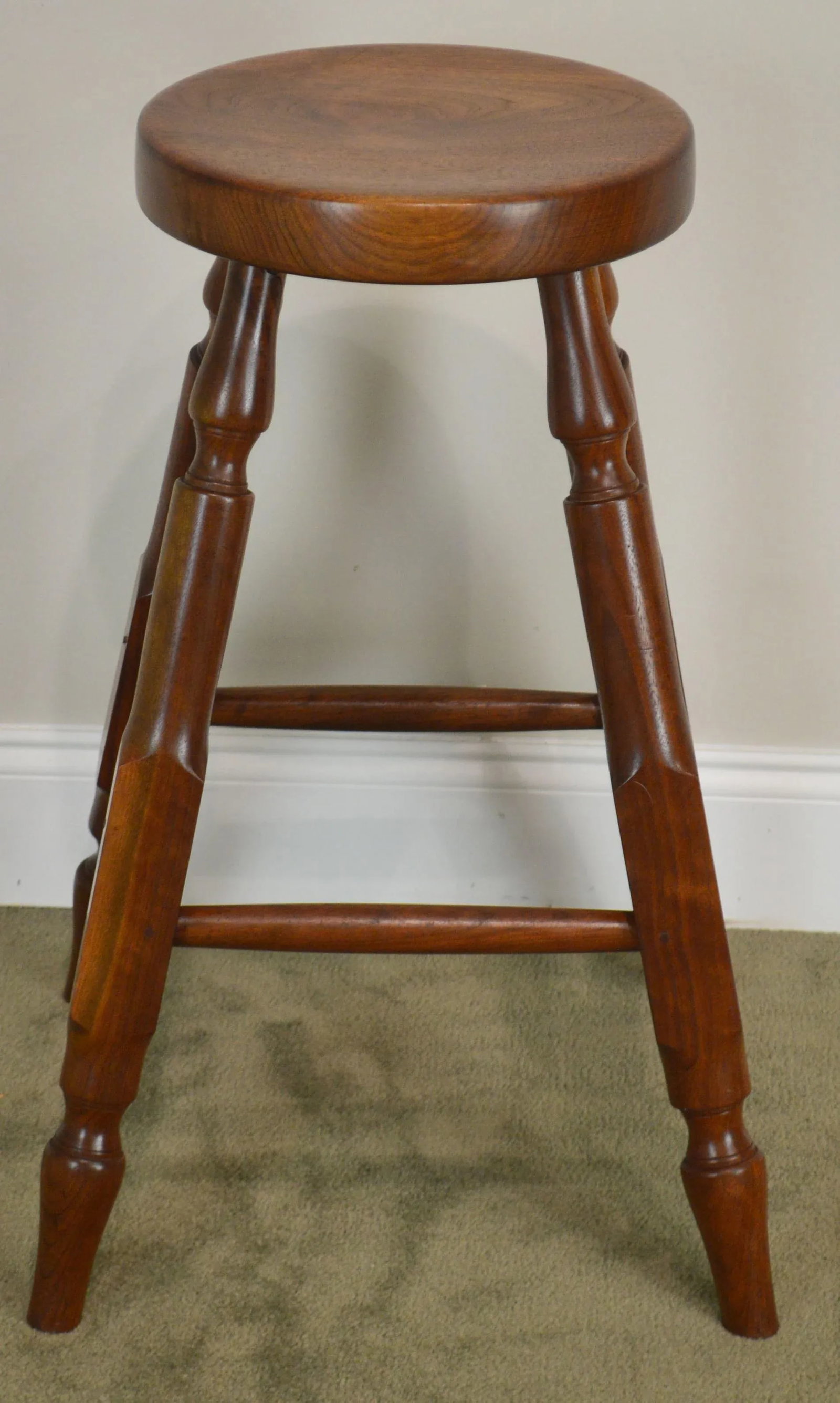 Wynnewood Woodworks Hand Crafted Solid Walnut Bar Stool - 4