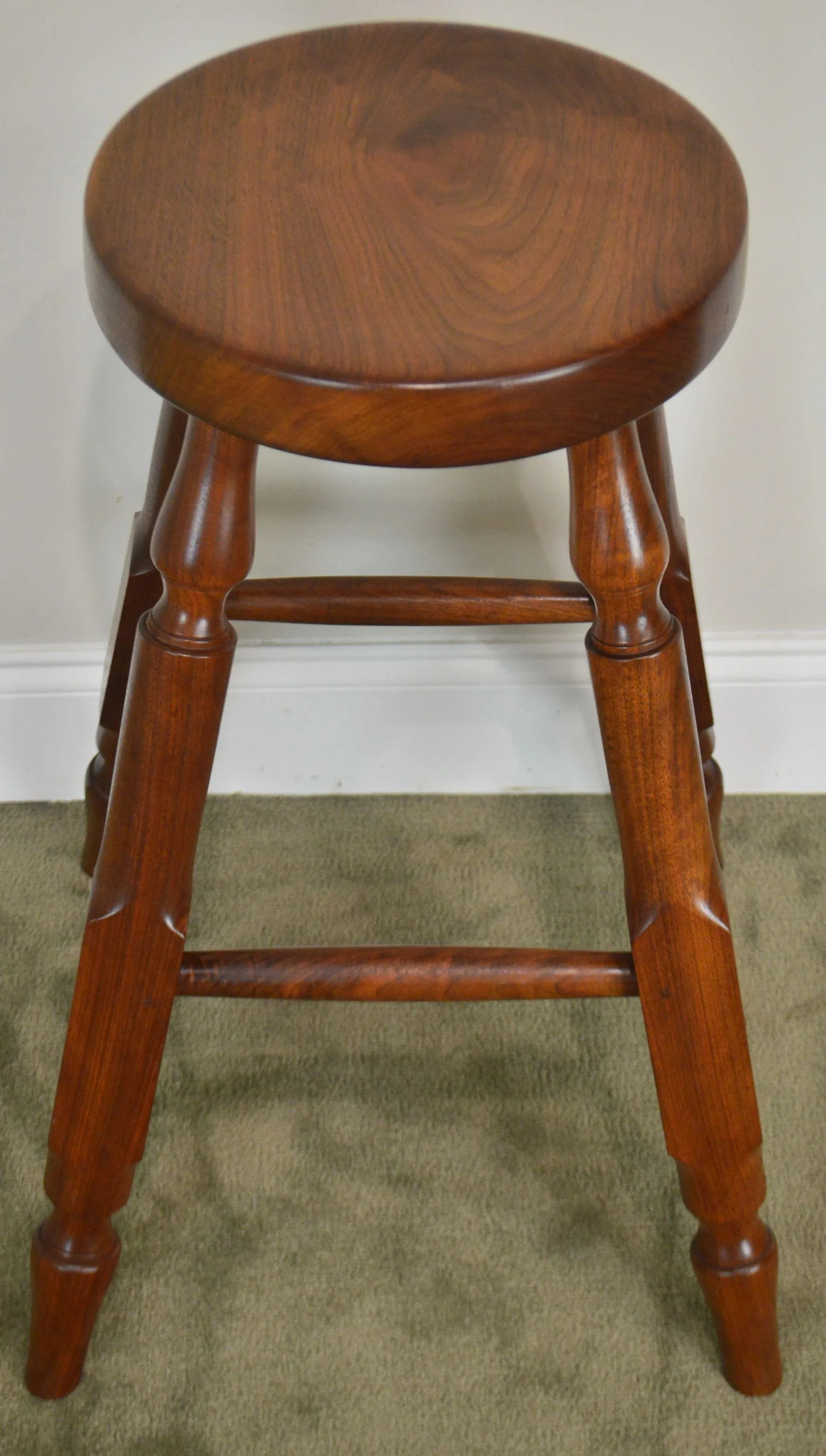 Wynnewood Woodworks Hand Crafted Solid Walnut Bar Stool - 7