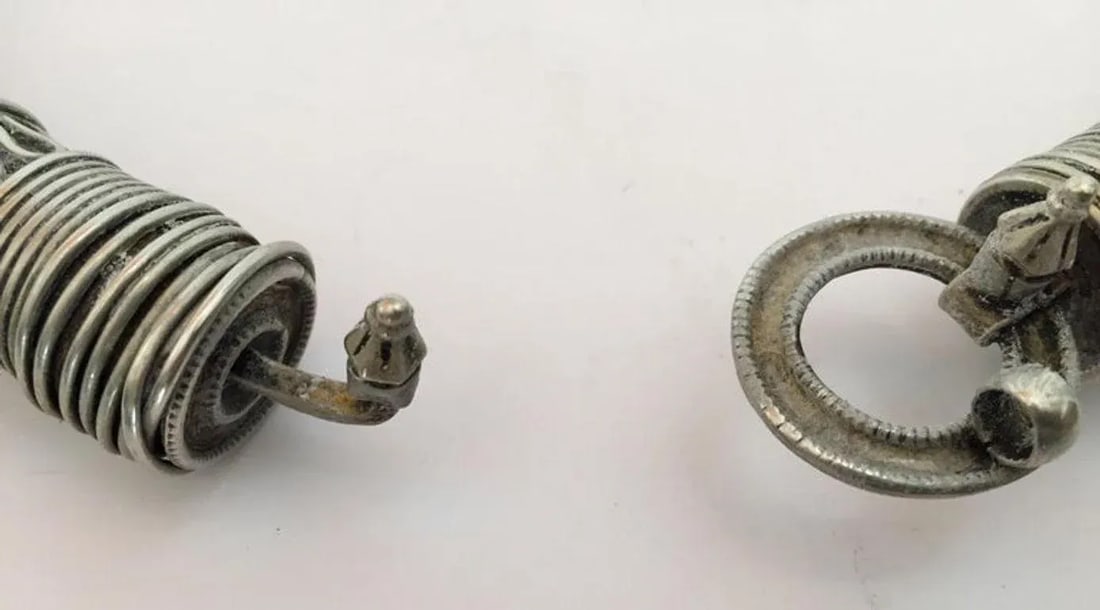 Traditional Silver Torque Necklace Chocker From Rajasthan India - 9