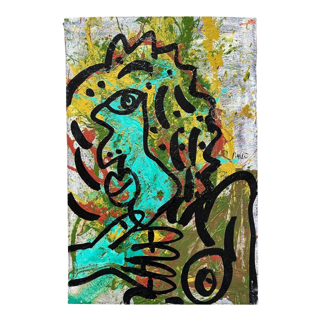 Original Peter Keil Painting: Peter Keil is a German artist that focuses primarily on abstract expressionism. Keil painted with some of the greats including Joan MirÃ³, Pablo Picasso and Andy Warhol, to name a few. This