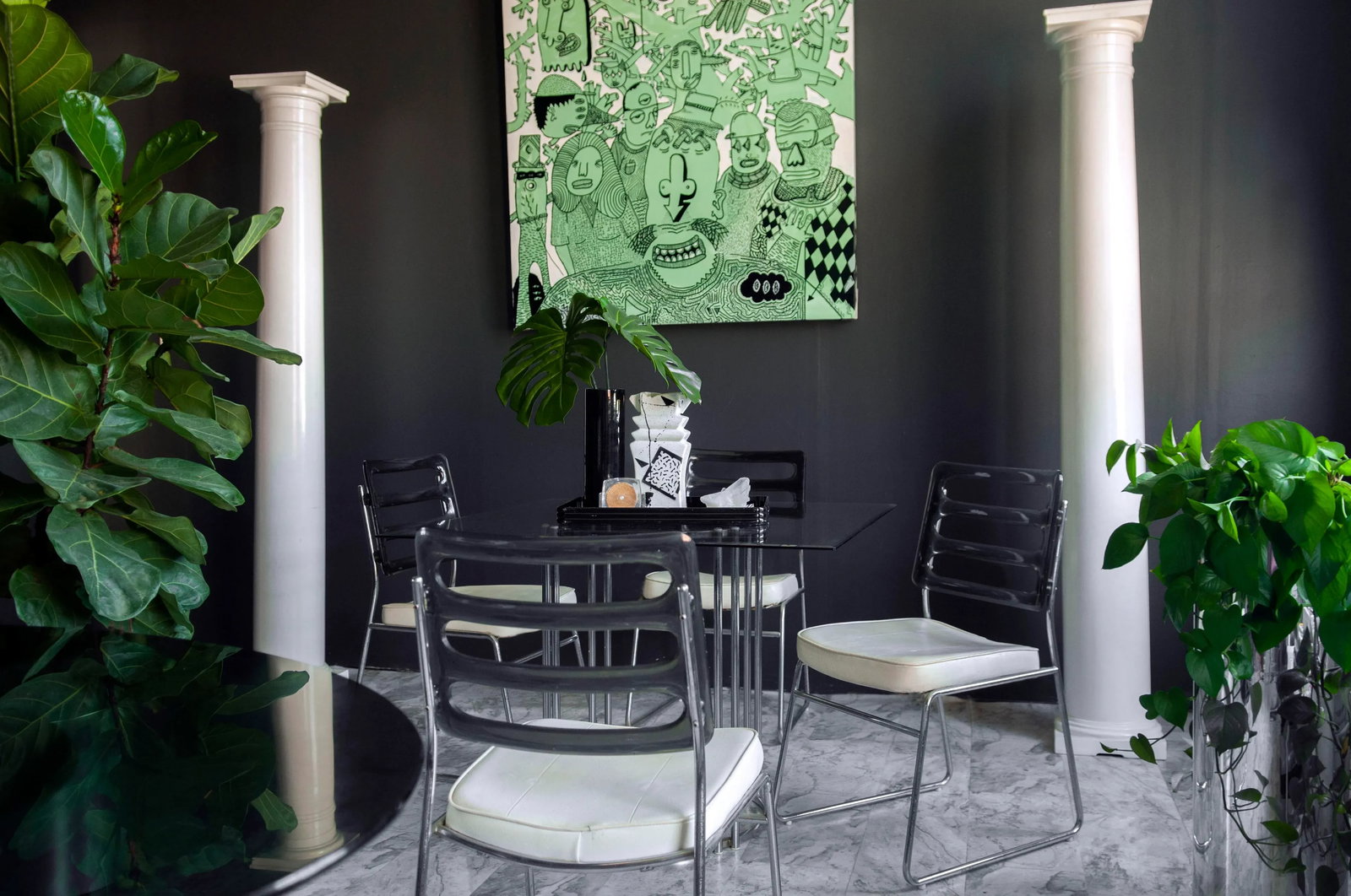 Motivated Seller: 1980s Postmodern Chromcraft Lucite Dinette - 2