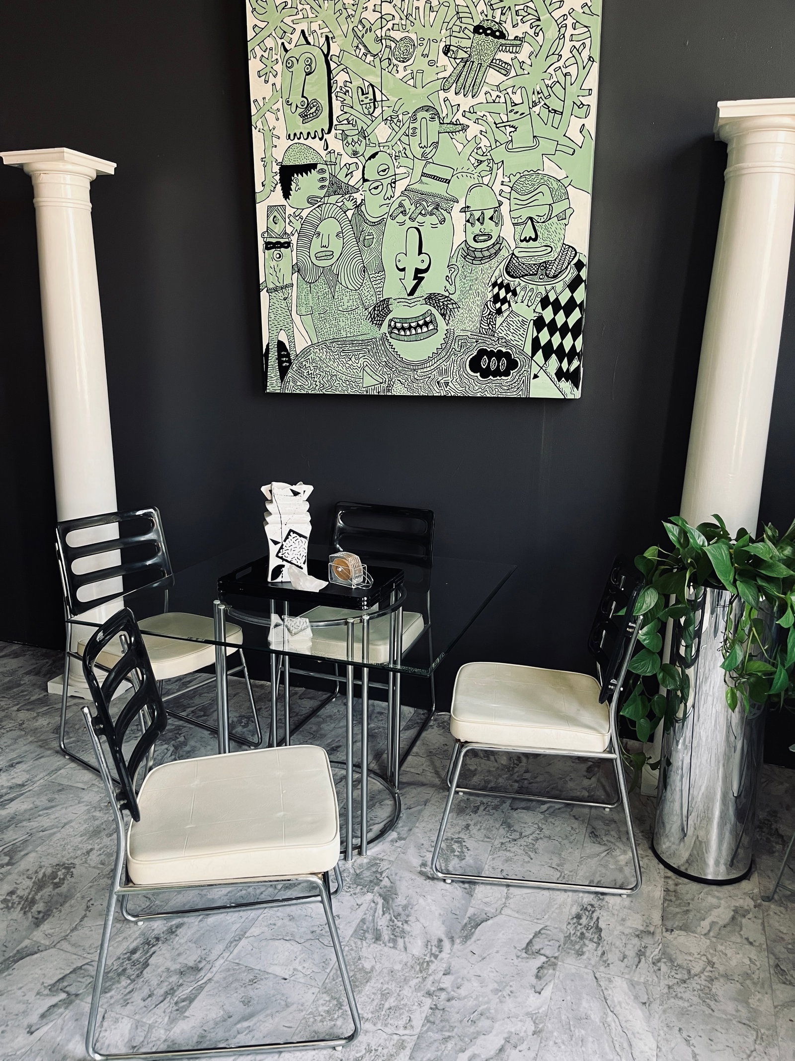 Motivated Seller: 1980s Postmodern Chromcraft Lucite Dinette - 3