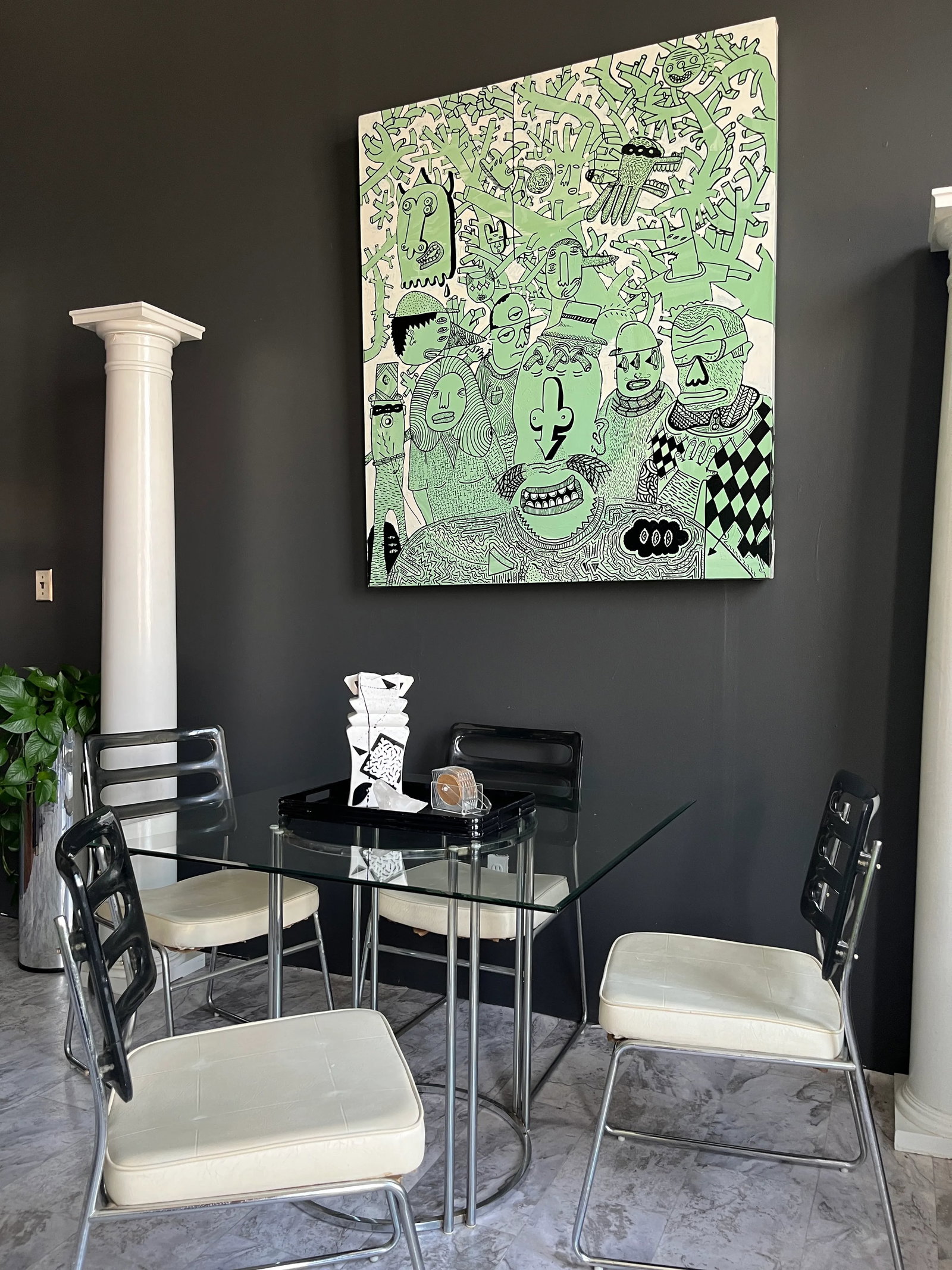Motivated Seller: 1980s Postmodern Chromcraft Lucite Dinette - 4