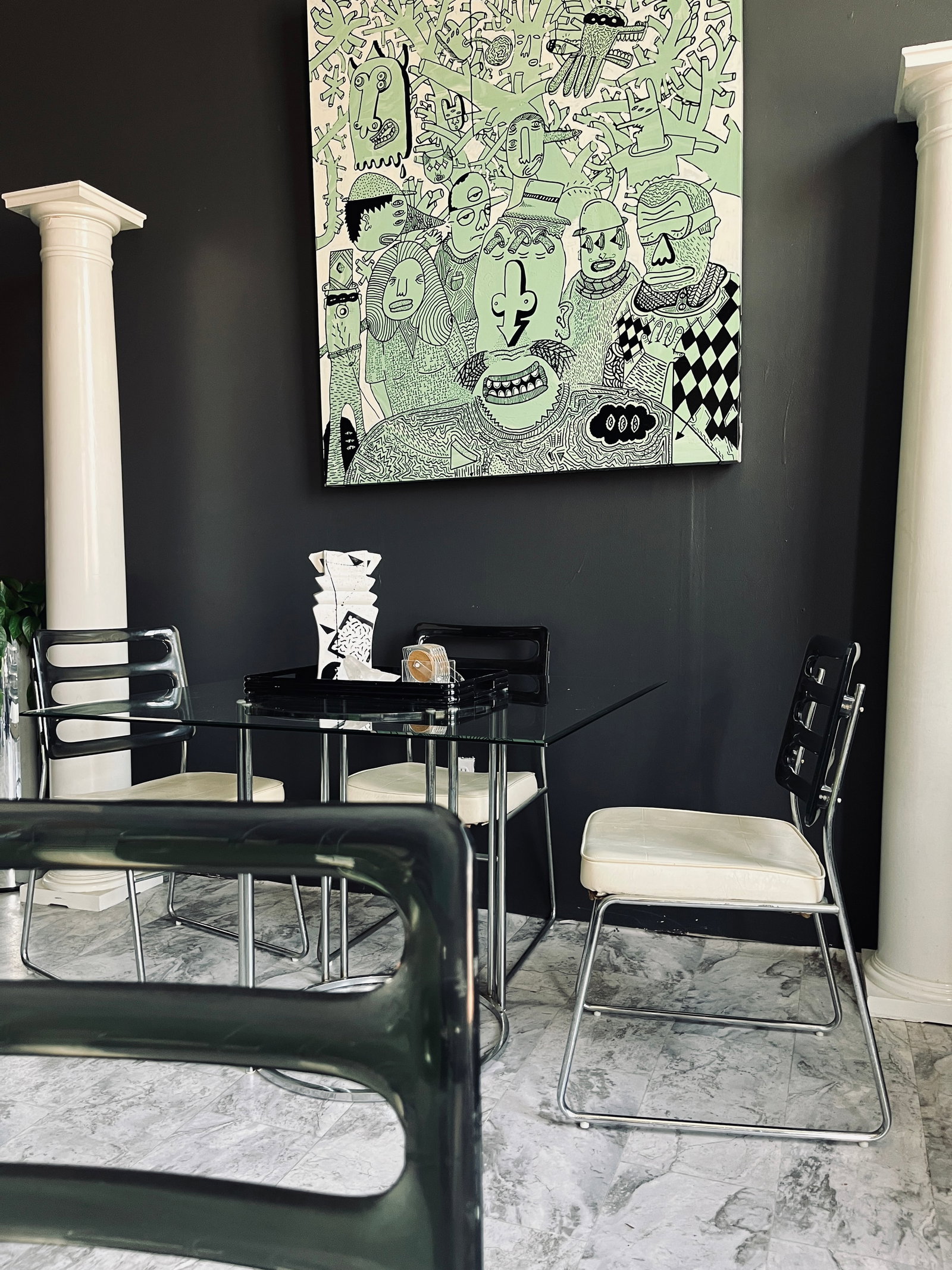Motivated Seller: 1980s Postmodern Chromcraft Lucite Dinette - 5